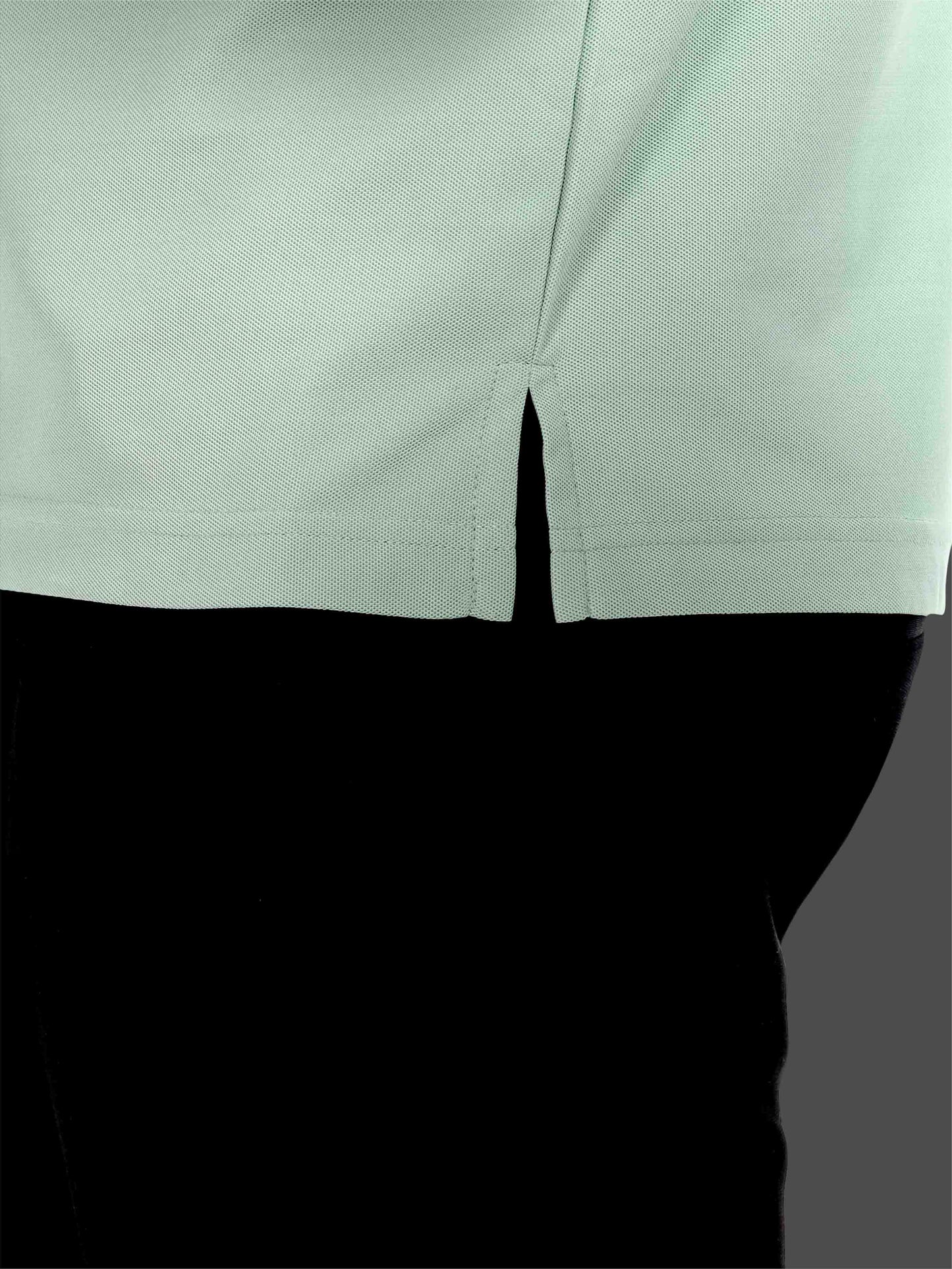 Men Misty Green Premium Polo T-Shirt | Quick Dry | Stretchable | UV Protected | Wrinkle & Odour-Free
