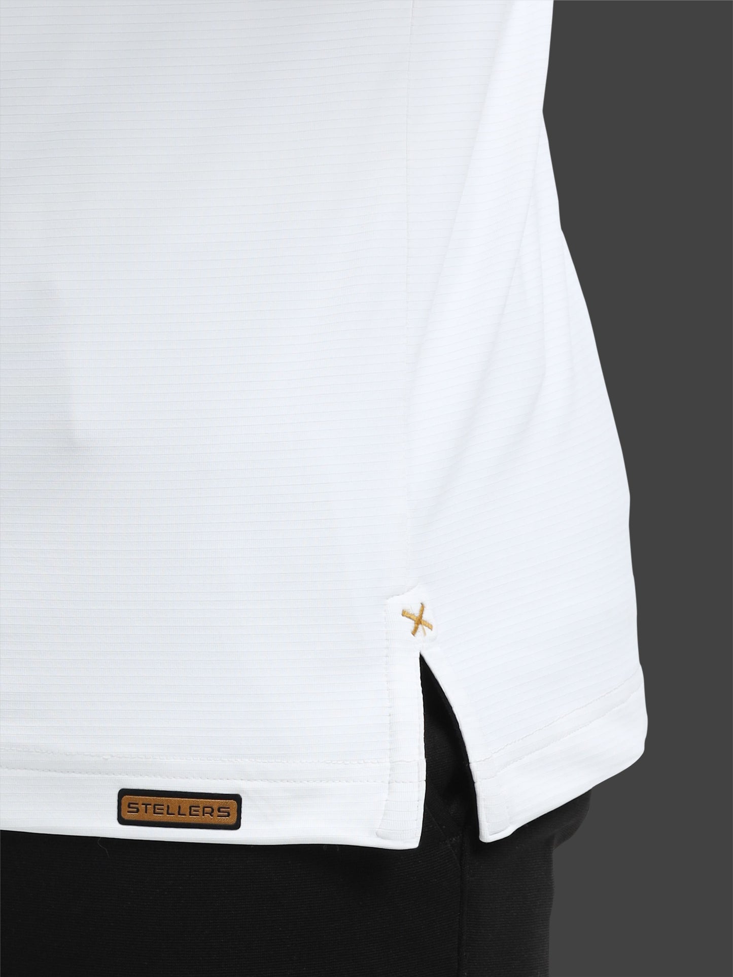 Men Premium Ultra Stripes Polo T-Shirt - White | Feather Touch Feel | Light Weight | Stretchable | Sustainable