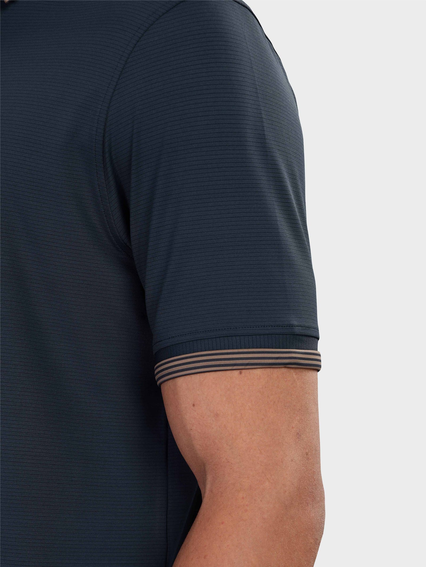 Men Premium Ultra Stripes Polo T-Shirt - Navy Blue | Feather Touch Feel | Light Weight | Stretchable | Sustainable
