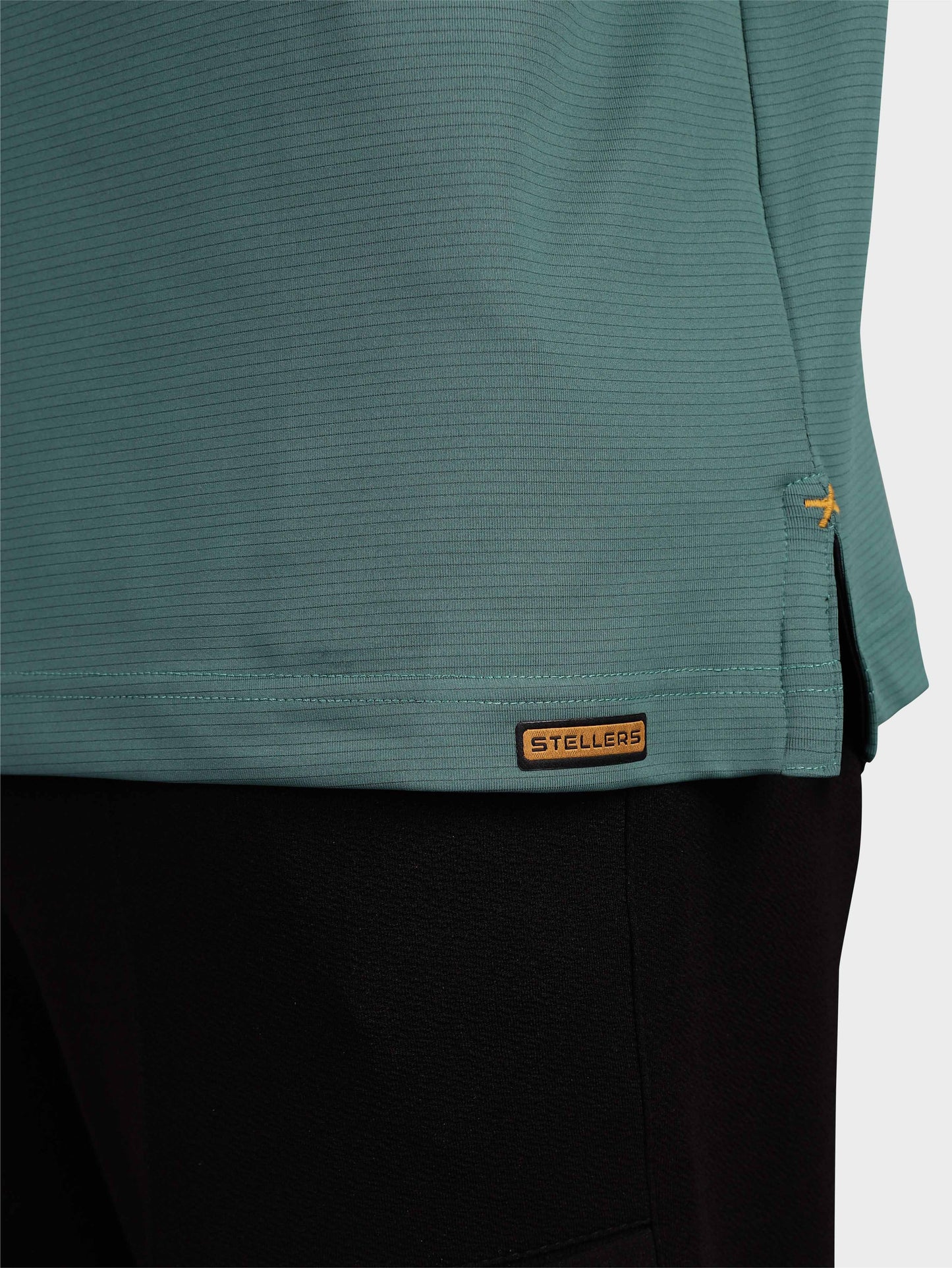 Men Premium Ultra Stripes Polo T-Shirt - Aqua Green | Feather Touch Feel | Light Weight | Stretchable | Sustainable