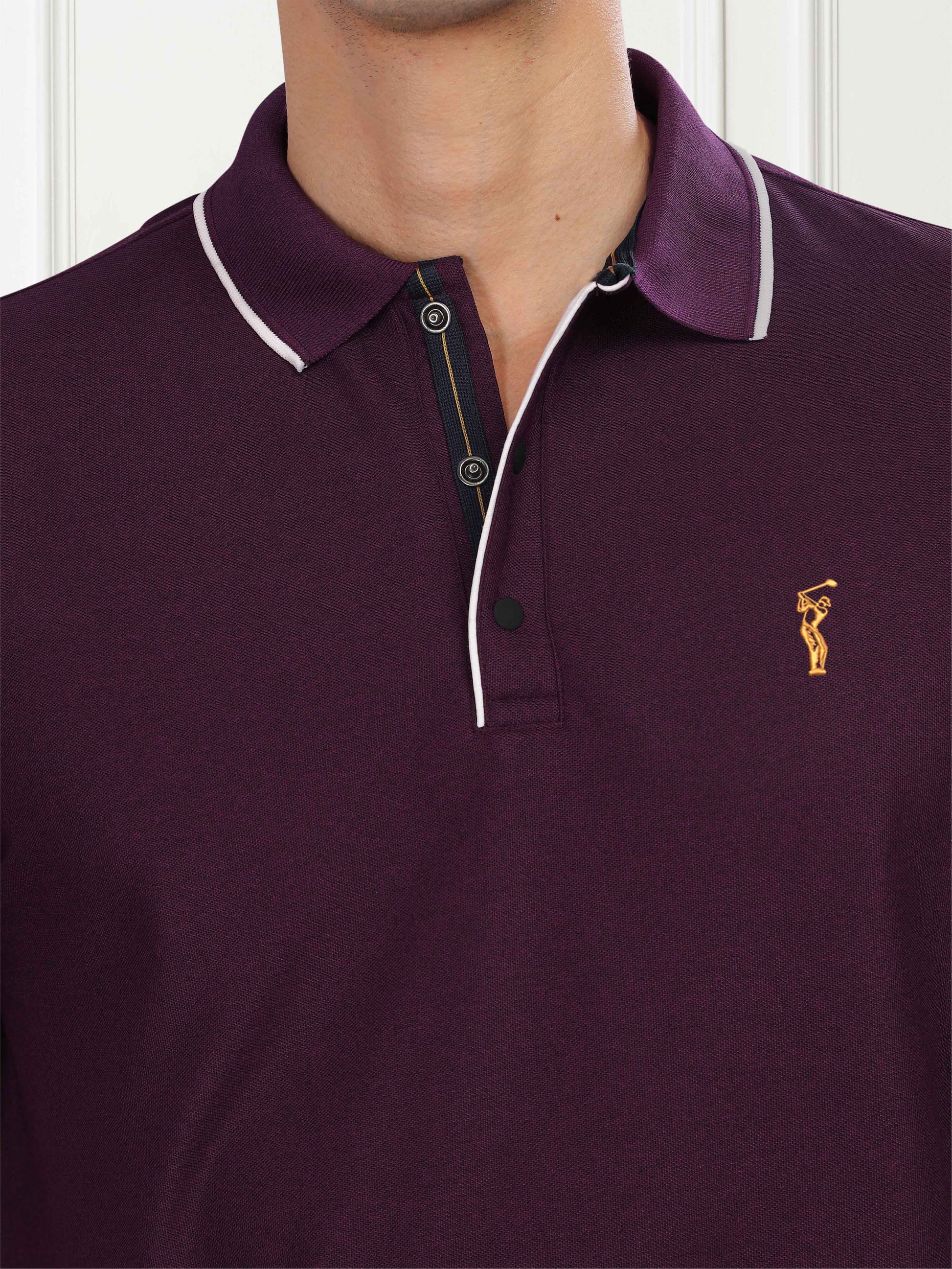 Raspberry Men's Tipping Polo T-Shirt