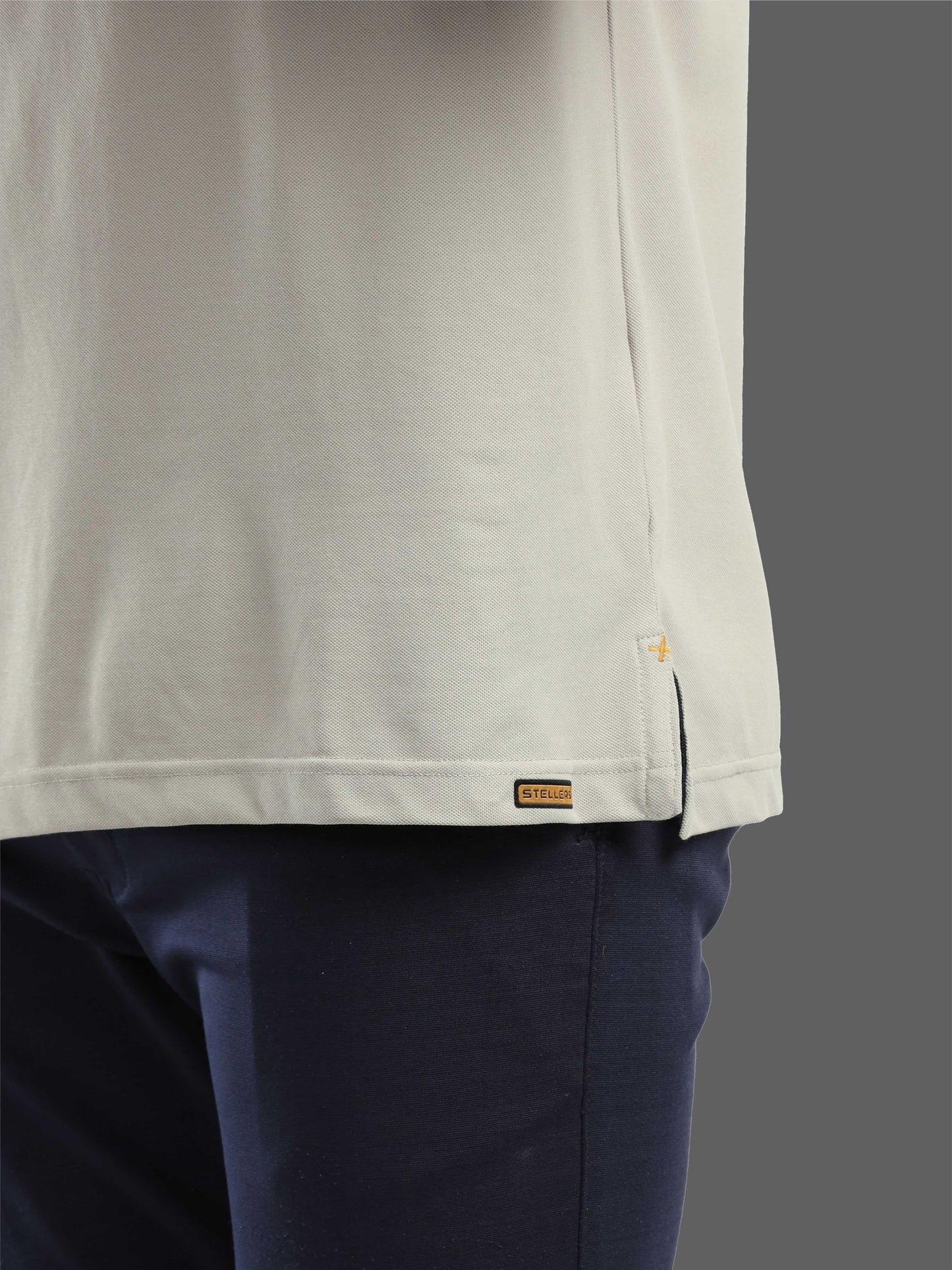 Moose Grey Men Premium SoftBerry PQ Polo T-Shirt