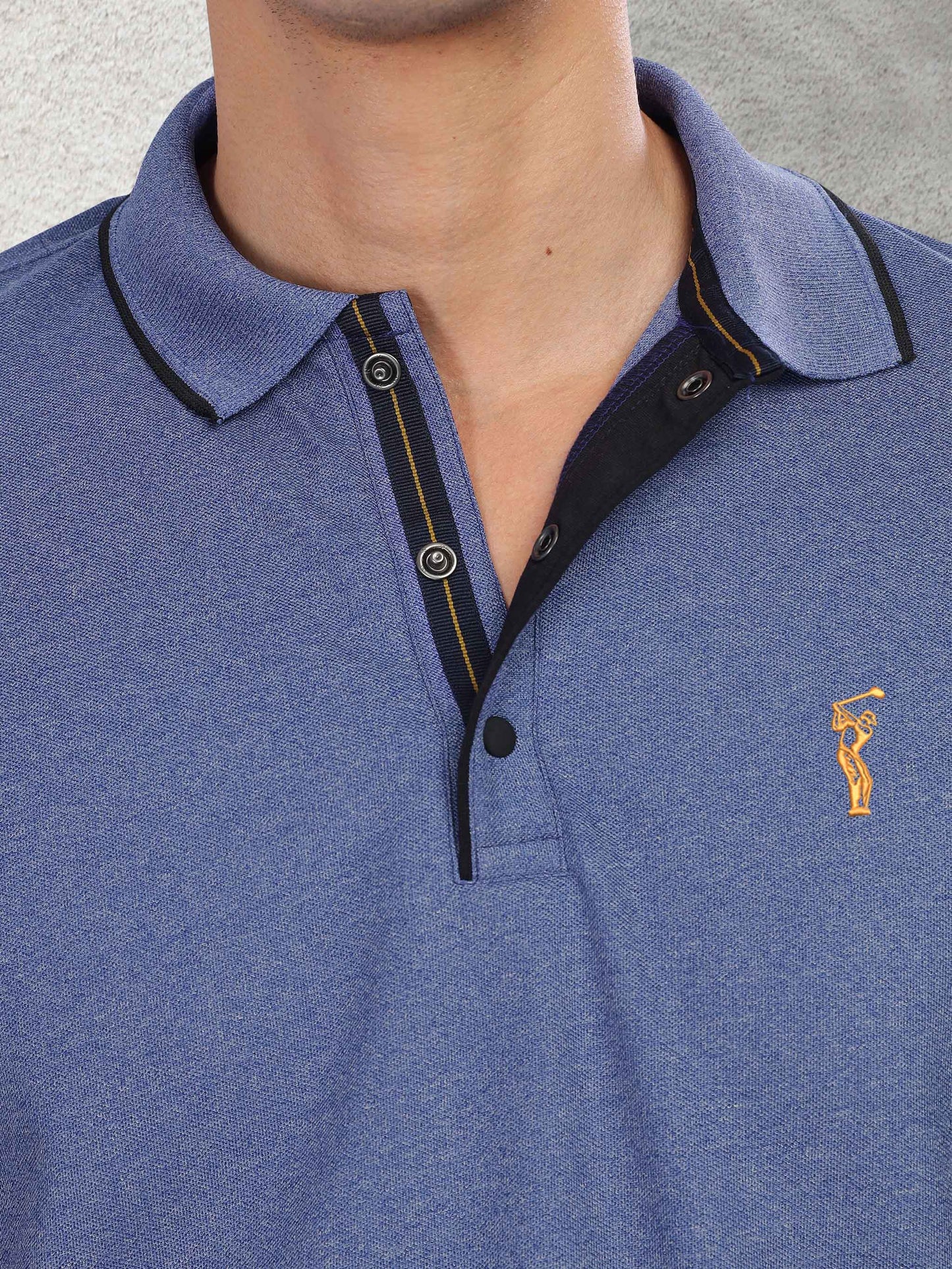 Dutch Blue Mens Tipping Polo T-Shirt | Quick Dry | Stretchable | UV Protected | Wrinkle & Odour-Free