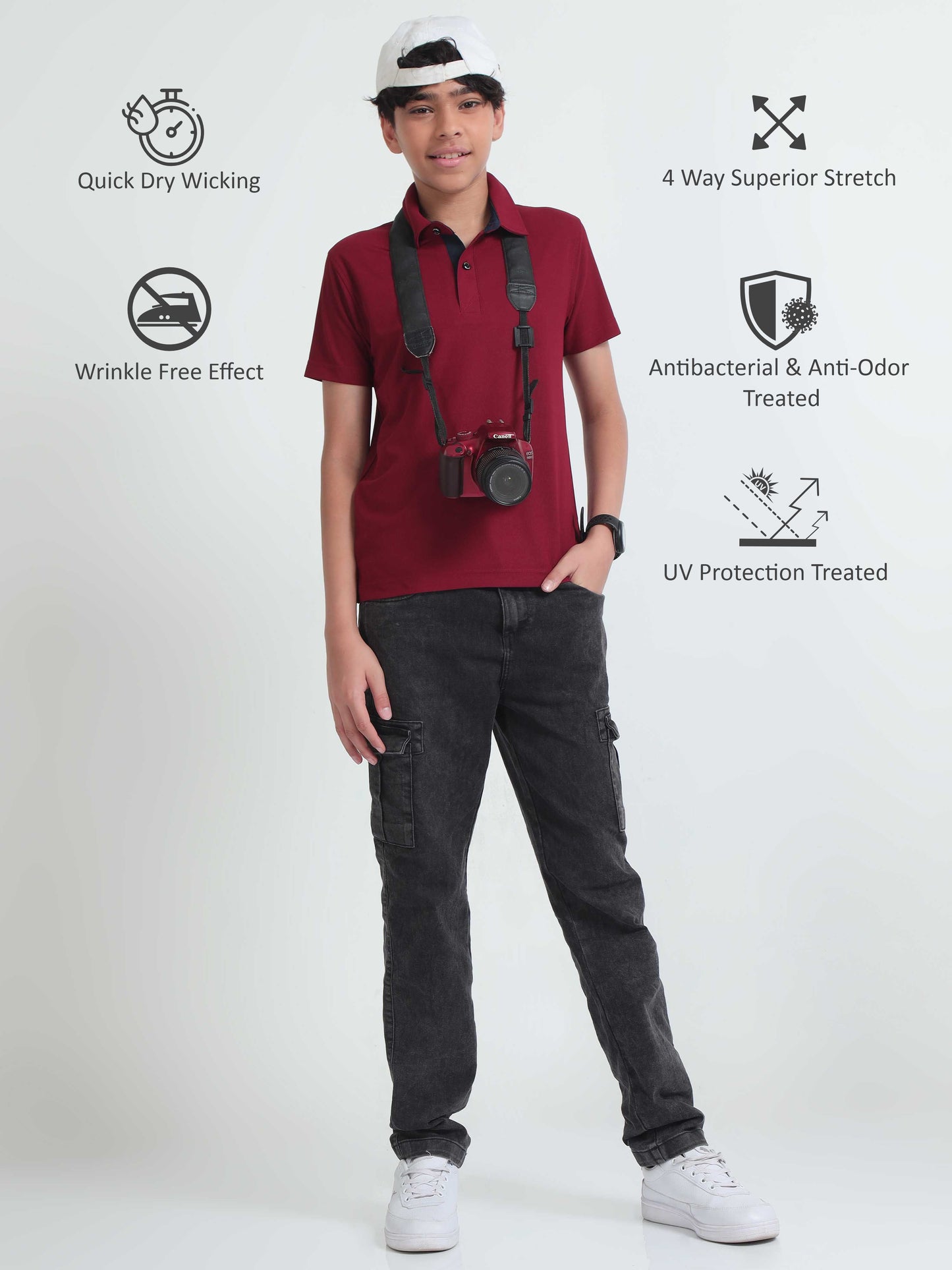 Maroon Premium Golf Polo T-Shirt