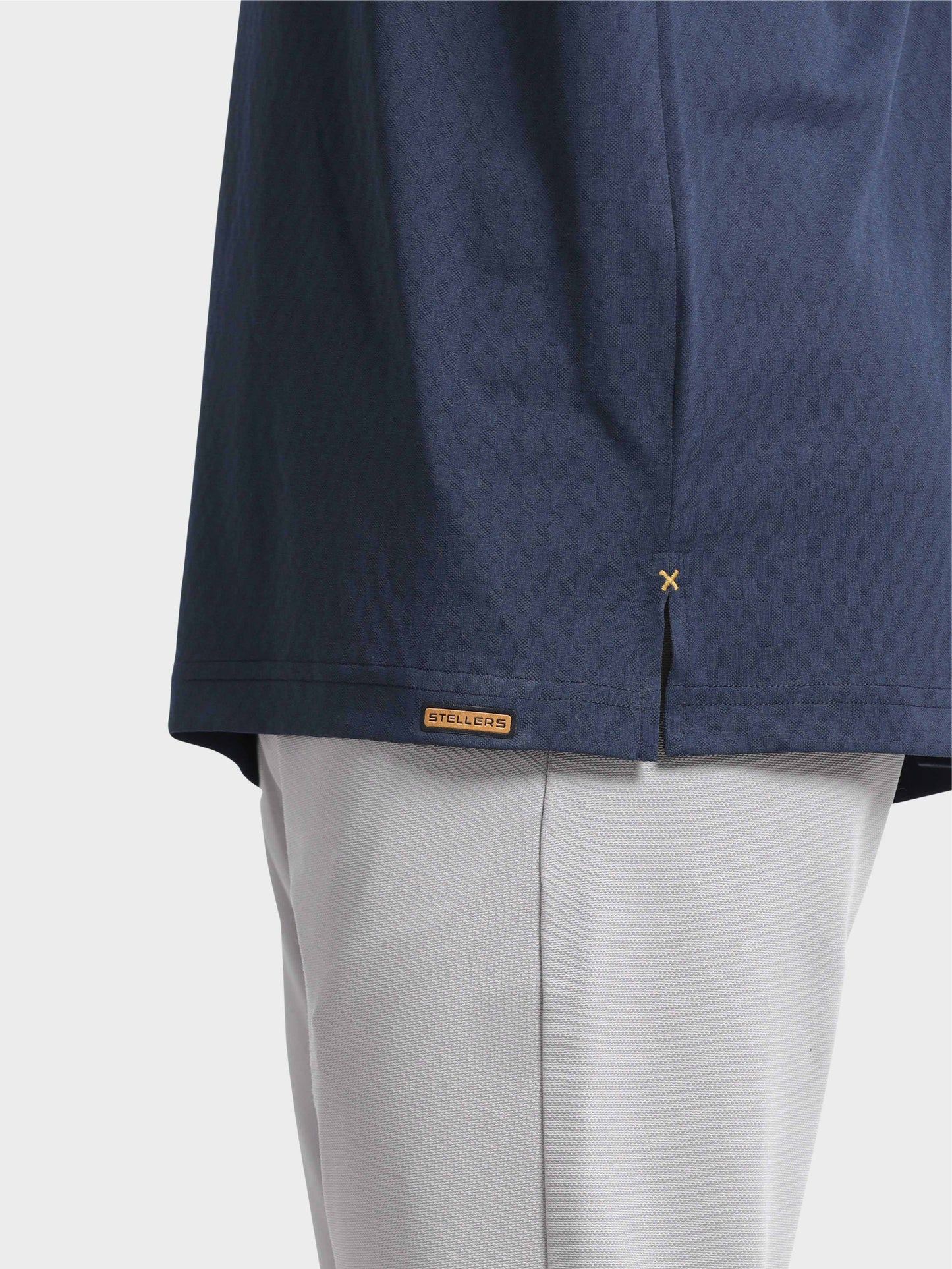 Men Self-Checked Regular Fit Polo T-shirt | Odour Resistant | Wrinkle Free | Quick Dry | Stretchable | Anti-Static