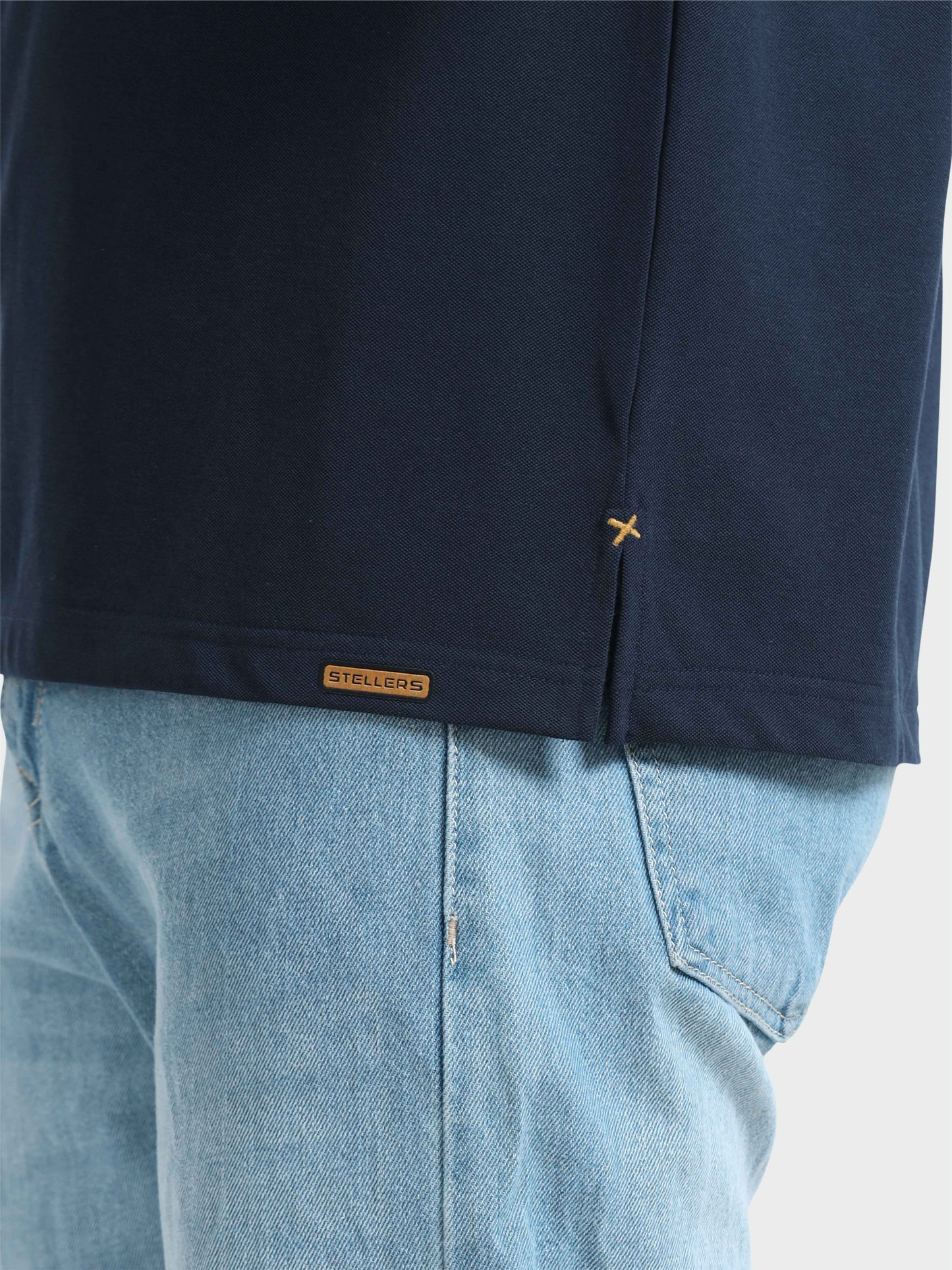 Navy Blue Full Sleeve Polo T Shirt for Men