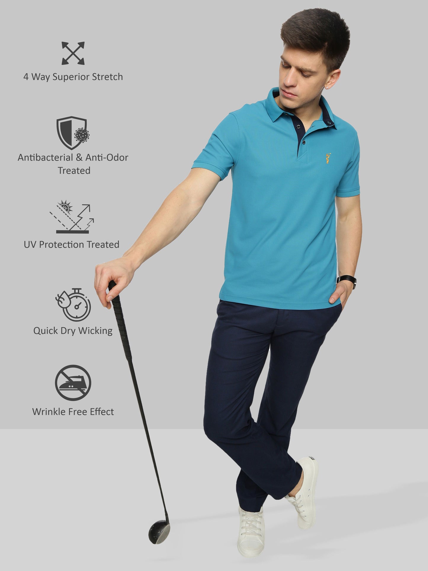 Jade Green Premium Golf Polo T-Shirt