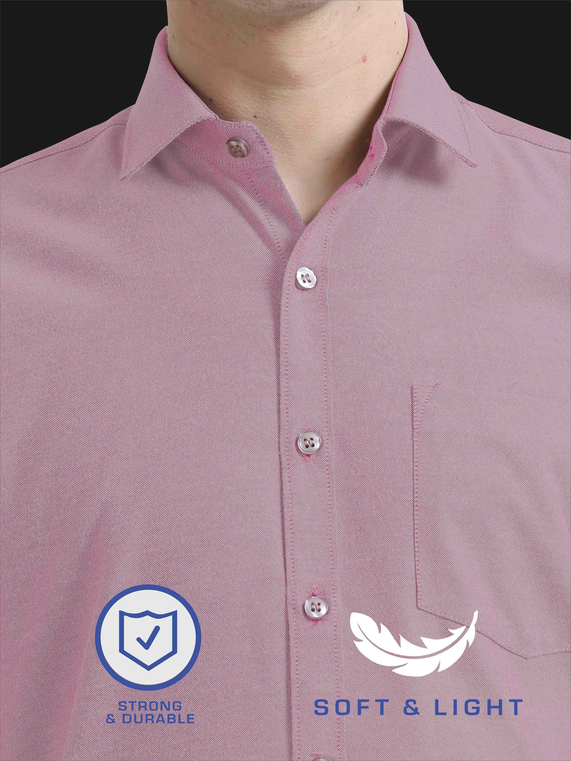Pink Oxford Formal Shirts for Men