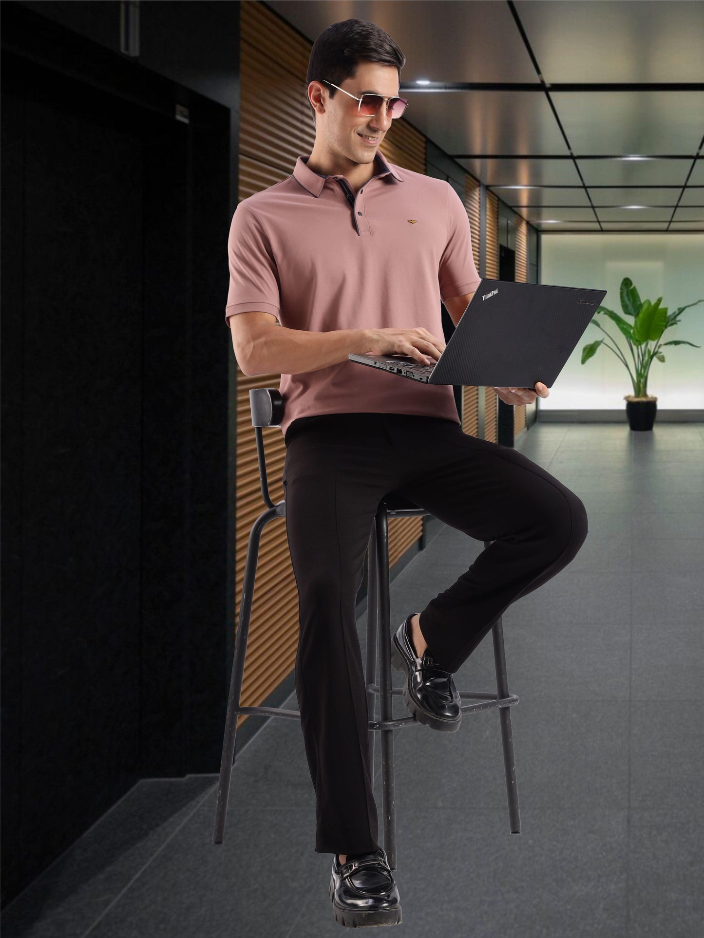 Mauve Men Premium SoftBerry PQ Polo T-Shirt