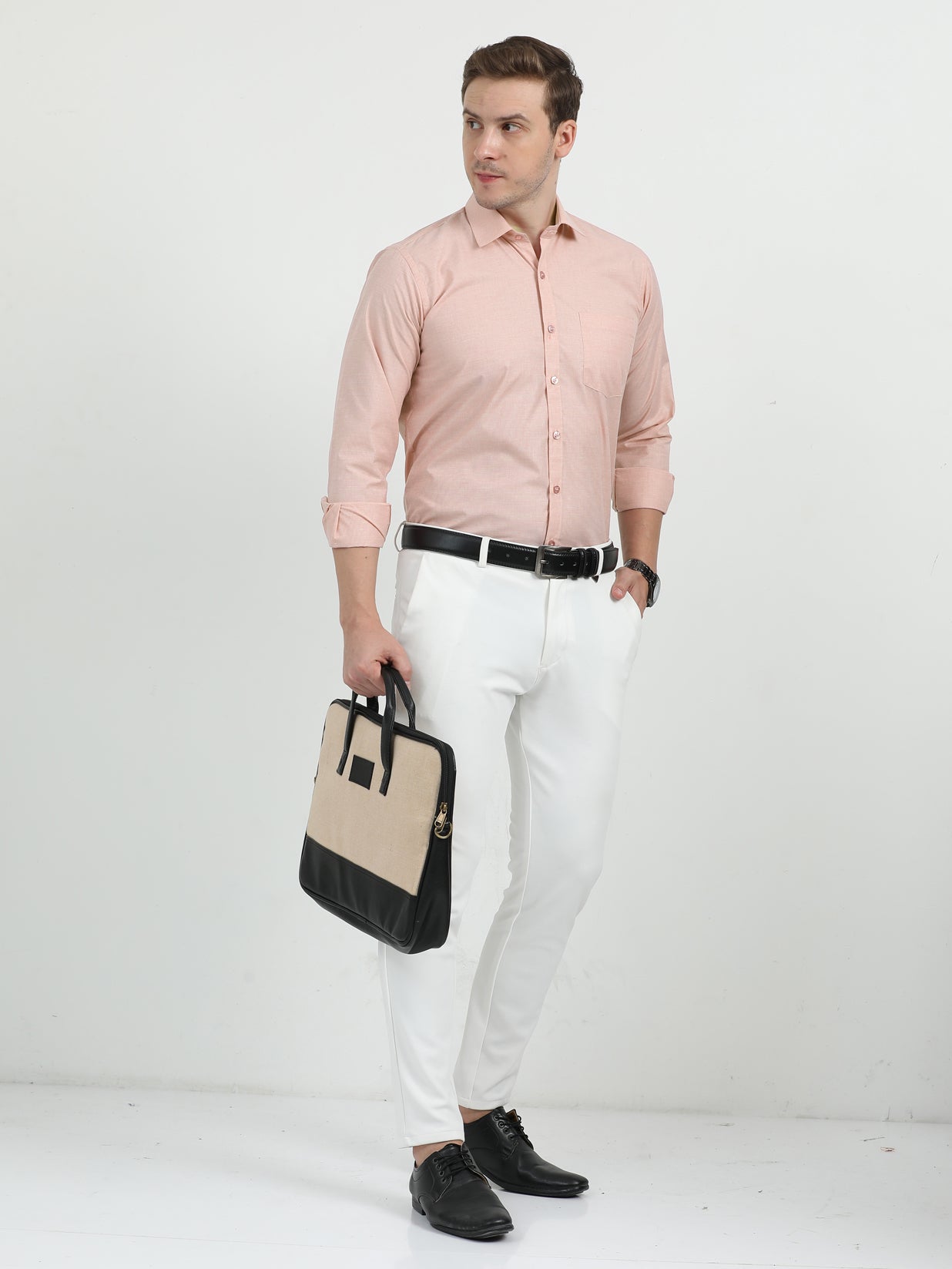 Light Pink  Men's Premium Filla Fill Office Formals