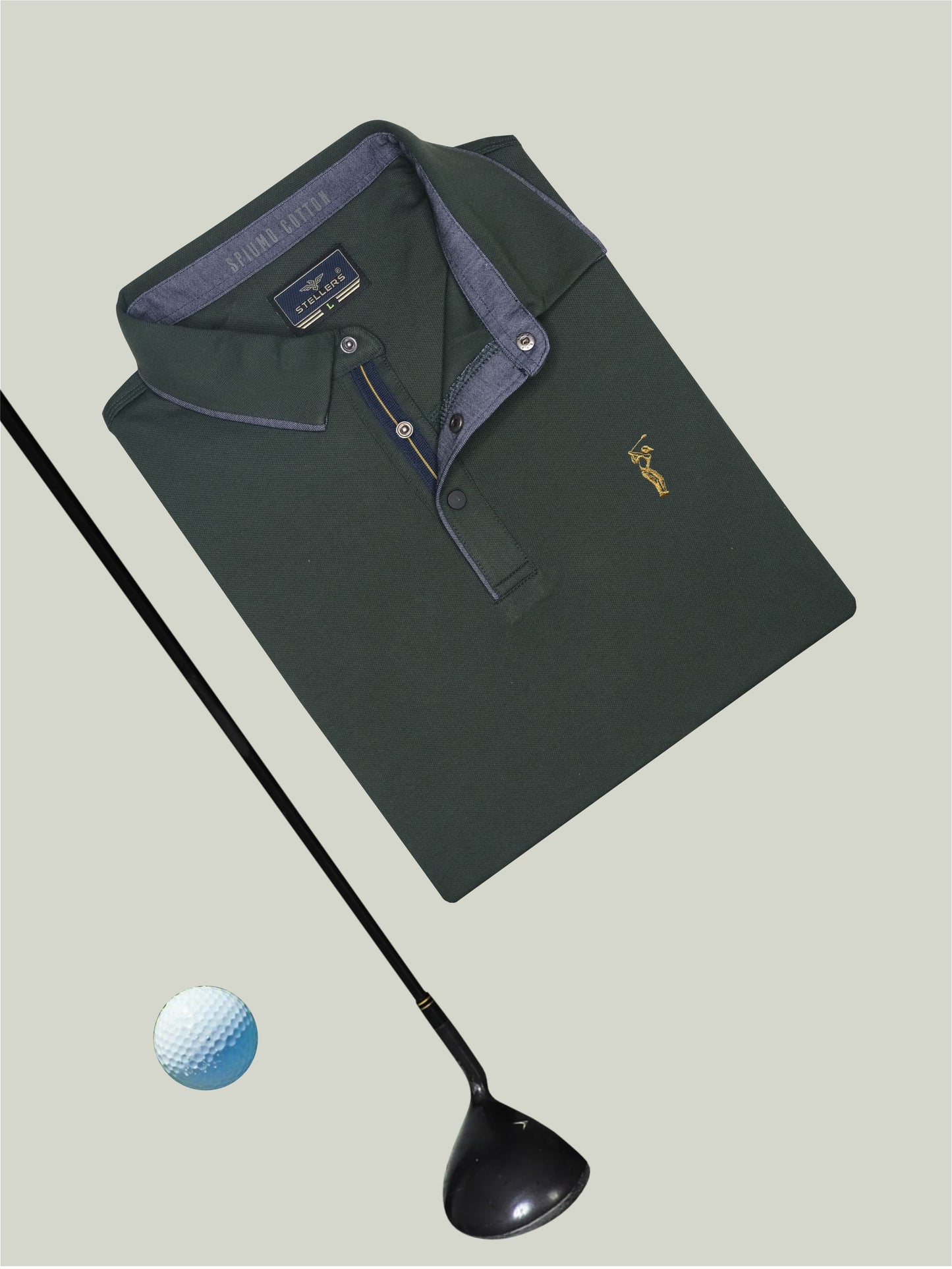 Bottle Green Men Premium SoftBerry PQ Polo T-Shirt
