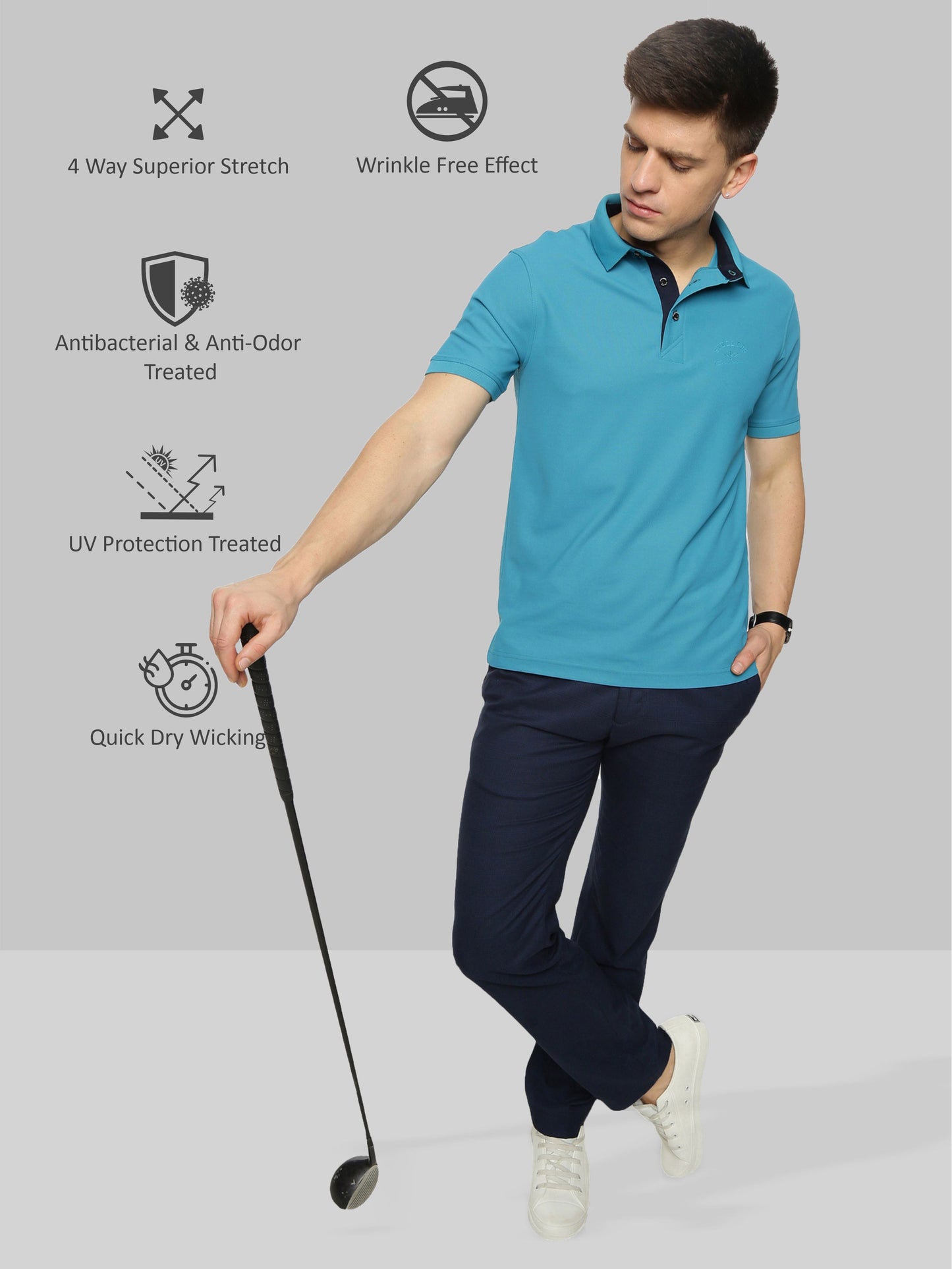 Jade Green Classic Golf Polo T-Shirt