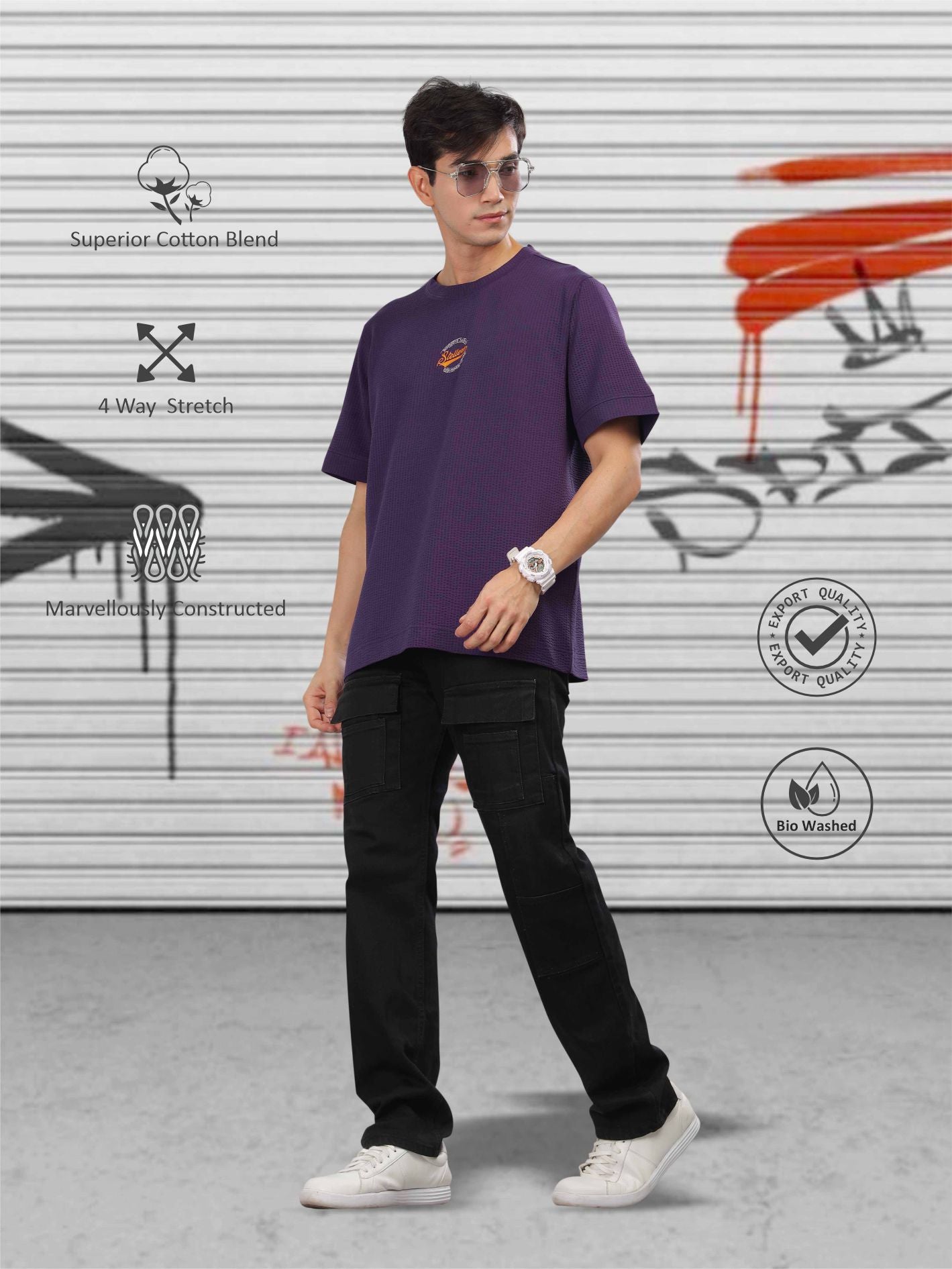 Black Currant Men's Oversize T Shirt
