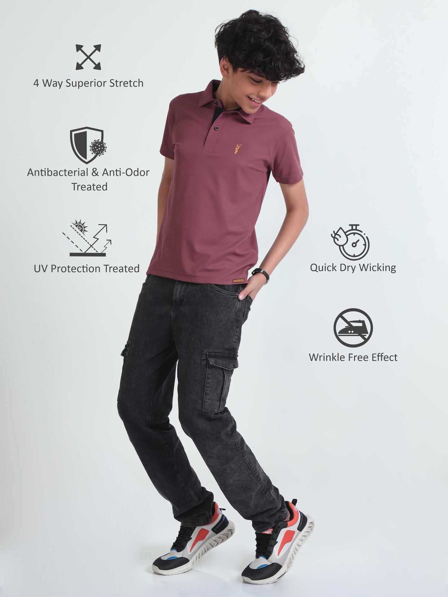 Mauve Premium Golf Polo T-Shirt