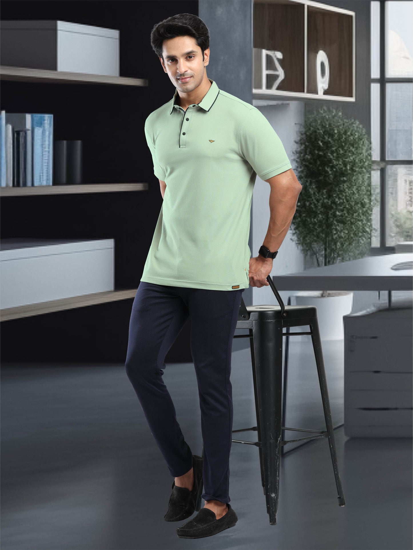 Men Premium SoftBerry PQ Polo T-Shirt - Sea Green
