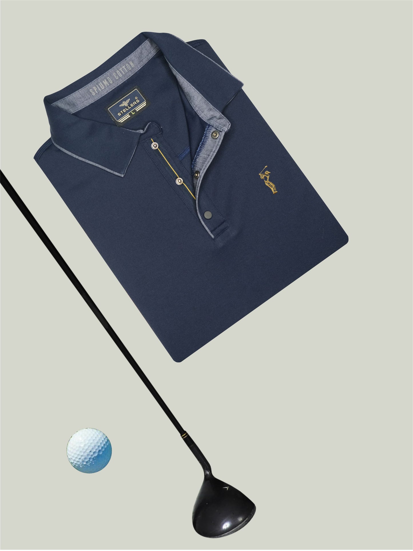 Navy Blue Men Premium SoftBerry PQ Polo T-Shirt