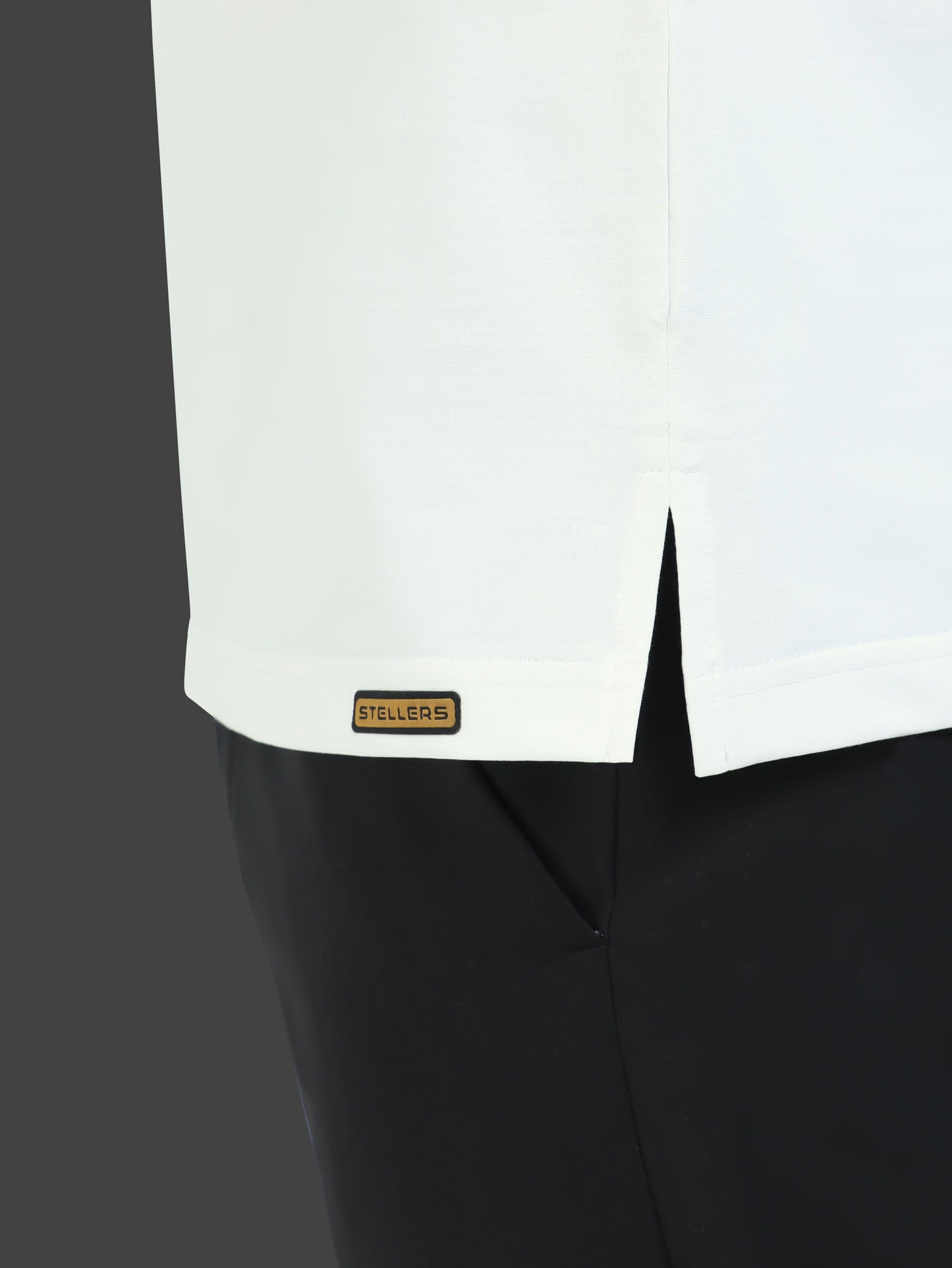 White Men's Zipper Polo T-Shirt | Wrinkle-Free | Quick Dry |  Odour-Free | Stretchable | UV Protected