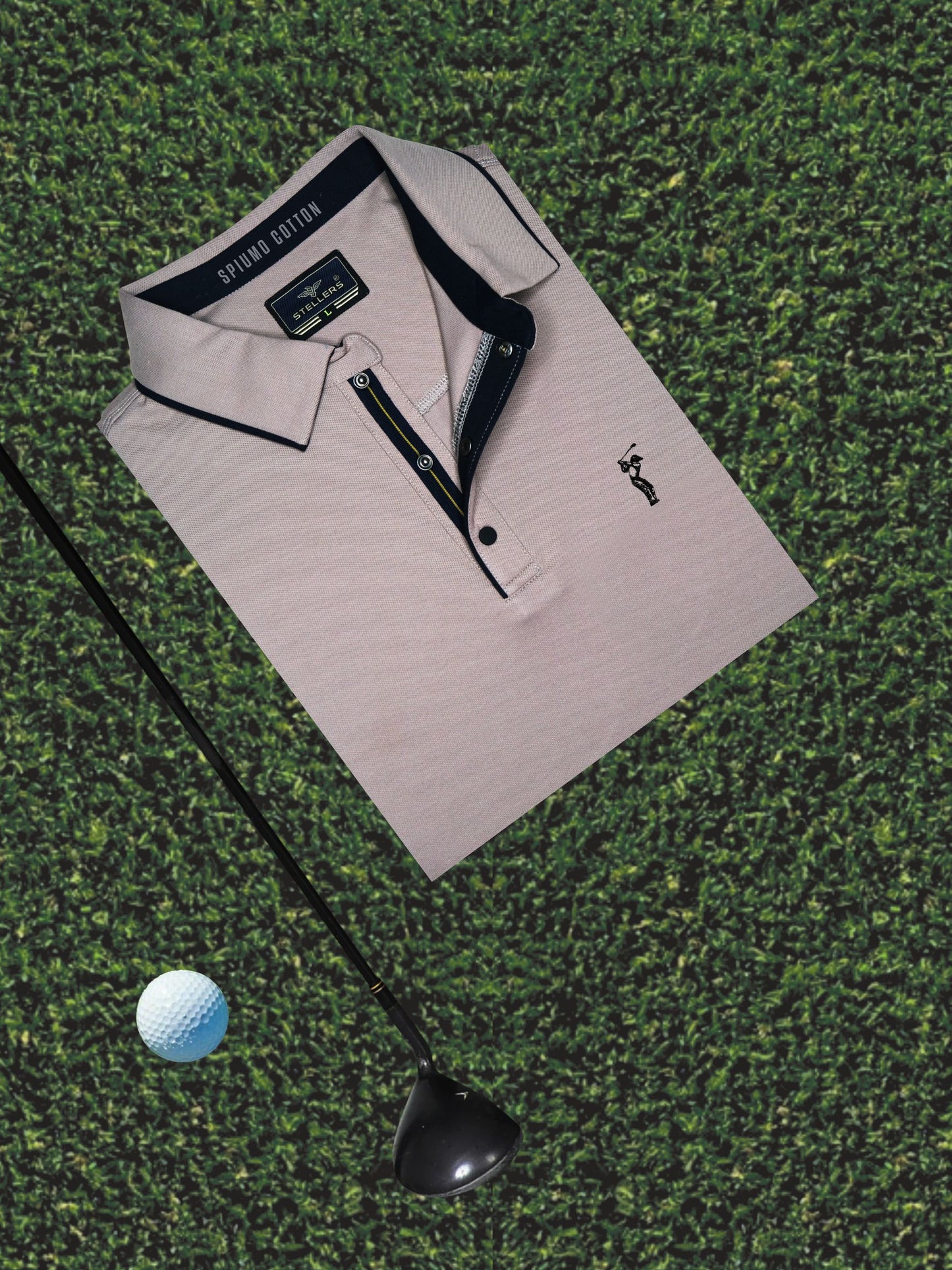 Shadow Grey Men Premium SoftBerry PQ Polo T-Shirt