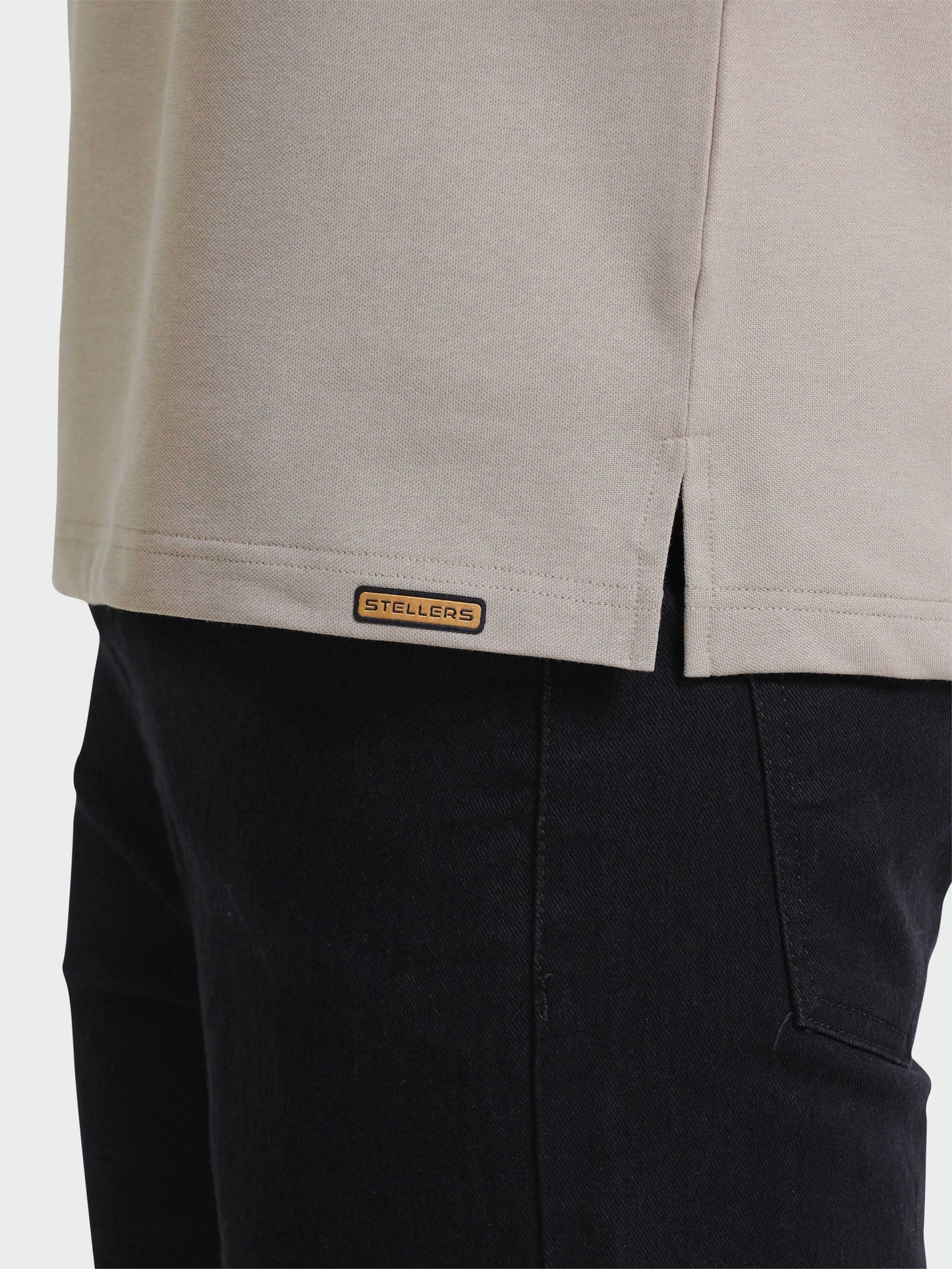 Shadow grey Full Sleeve Polo T Shirt for Men