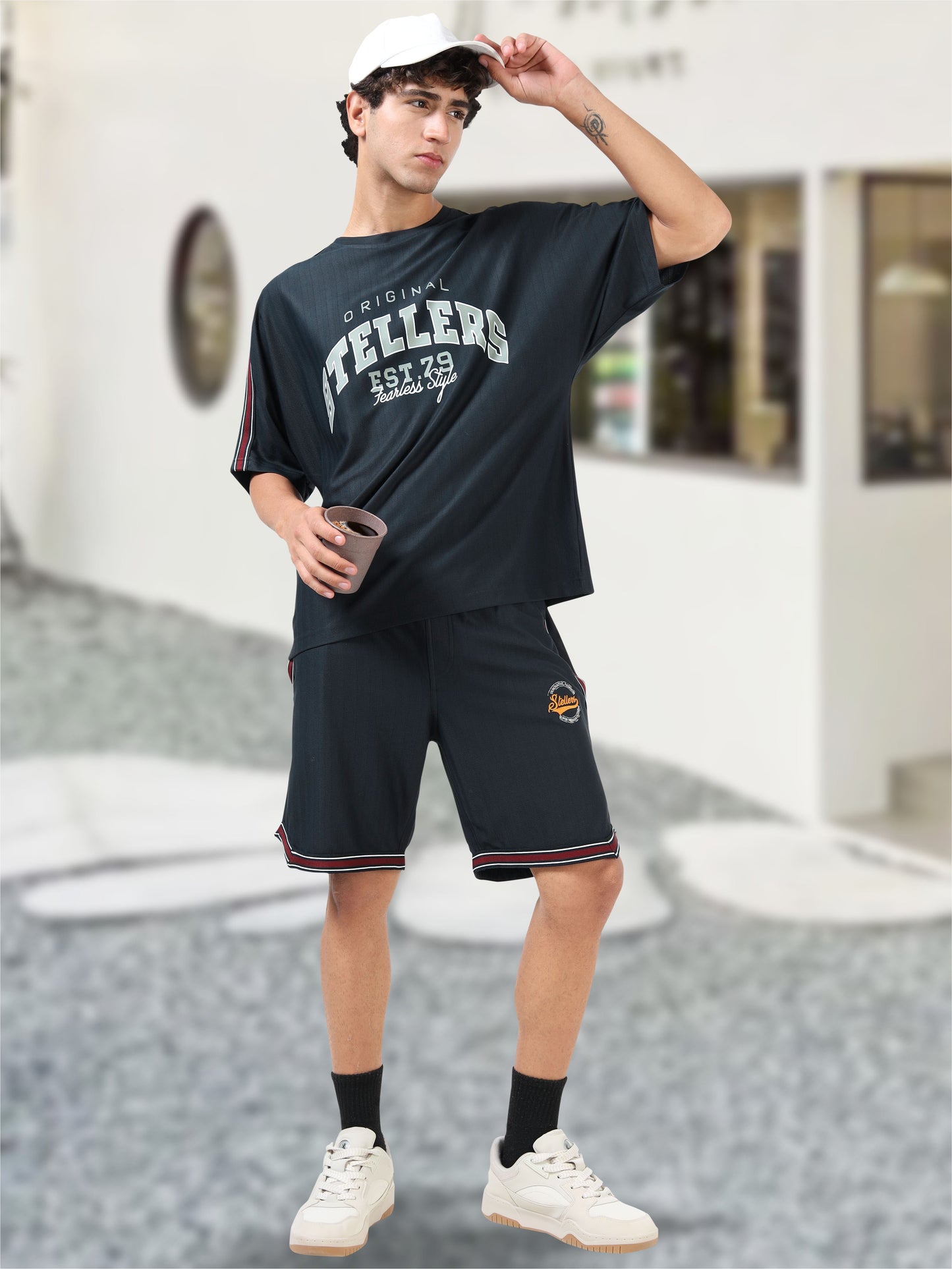 Men Oversize Co-ord Set | Wrinkle Free | Stretchable | Feather Touch Feel | Breathable