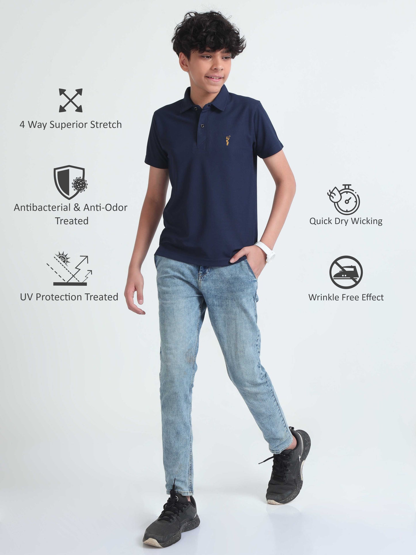 Navy Blue Premium Golf Polo T-Shirt