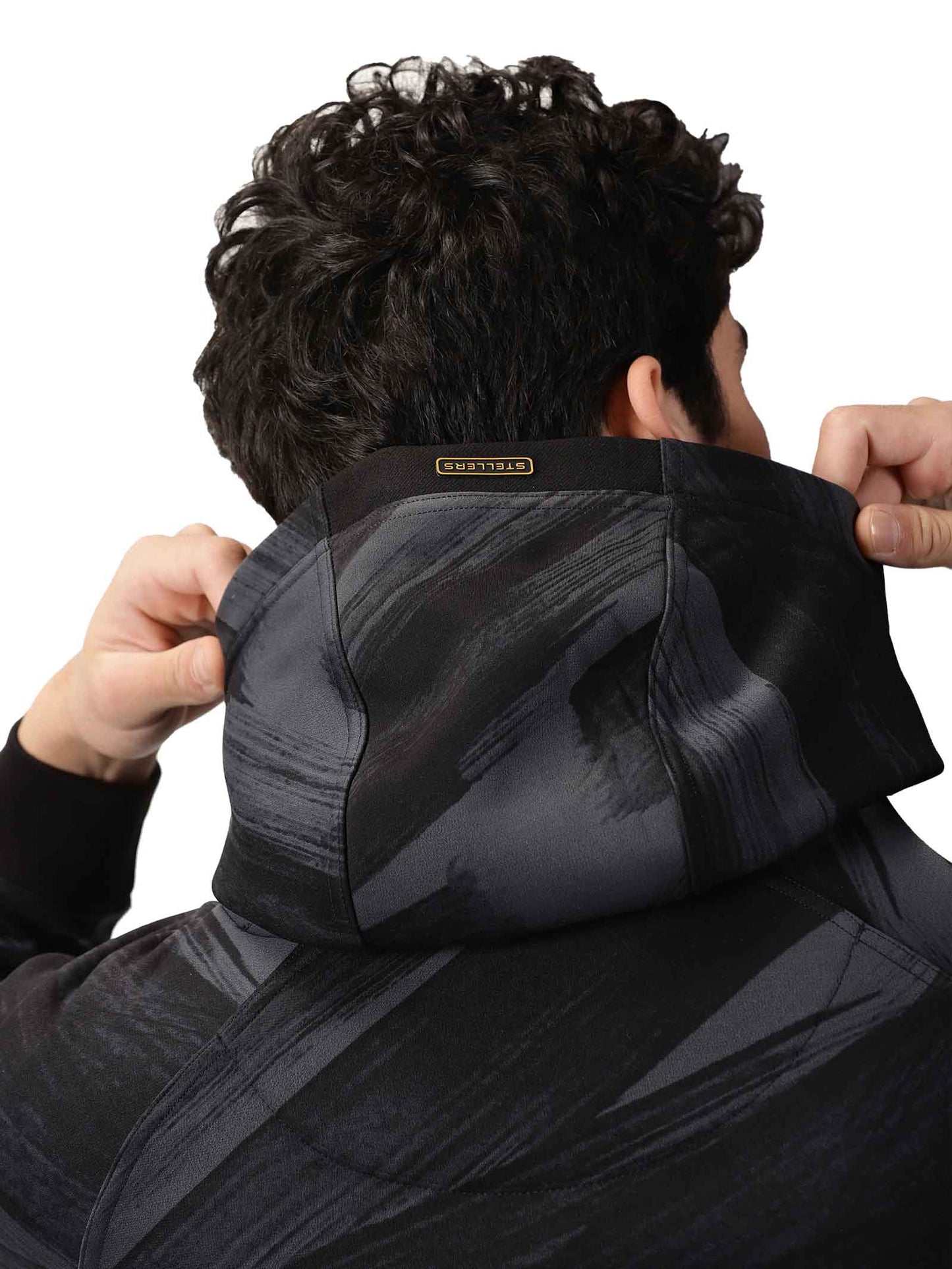 Black Camouflage Zipper Hoodies for men