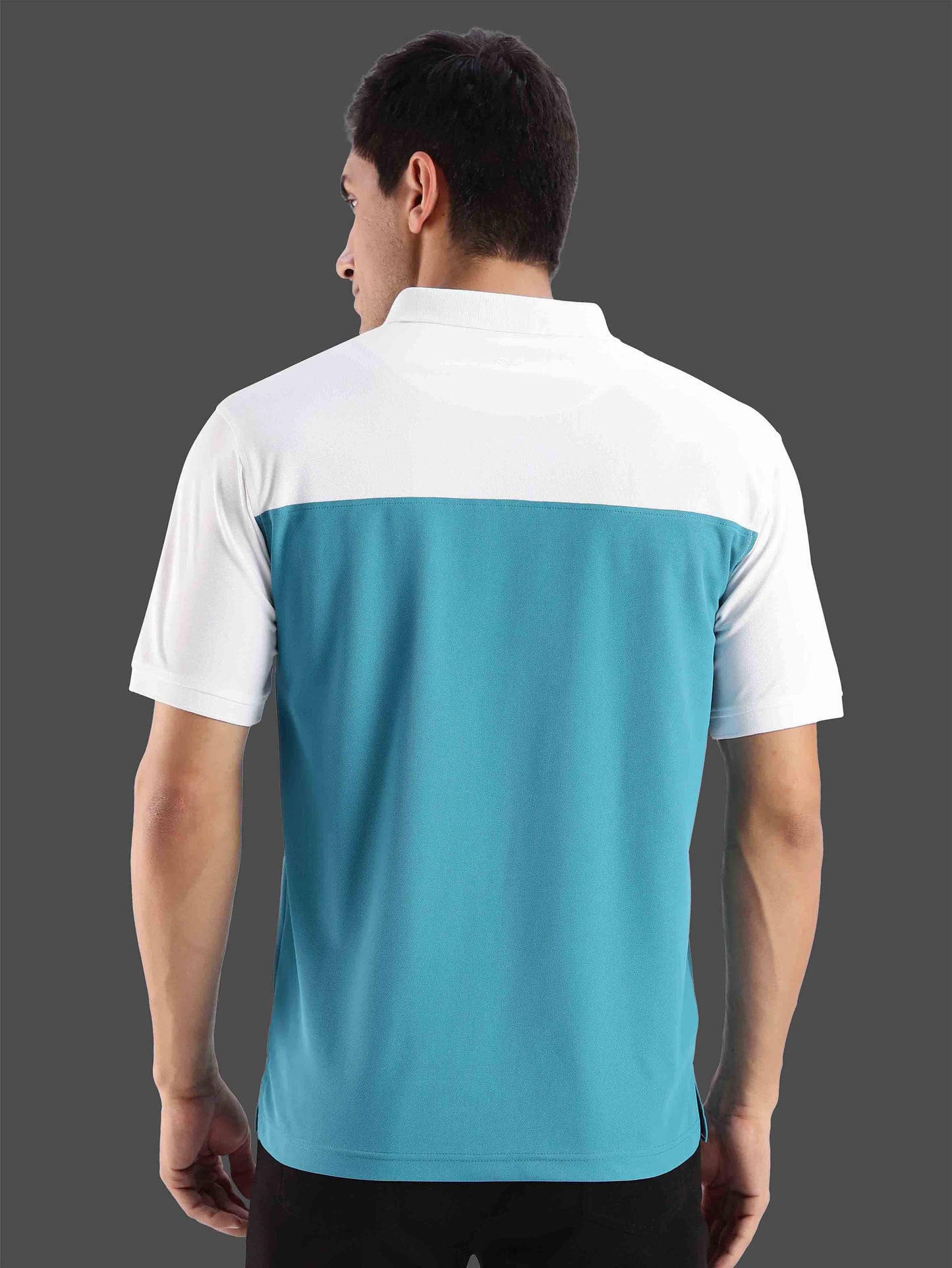 Men's T-cross Polo T-Shirt-Jade Green | Wrinkle-Free | Quick Dry | Stretchable |  Odour-Free | UV Protected