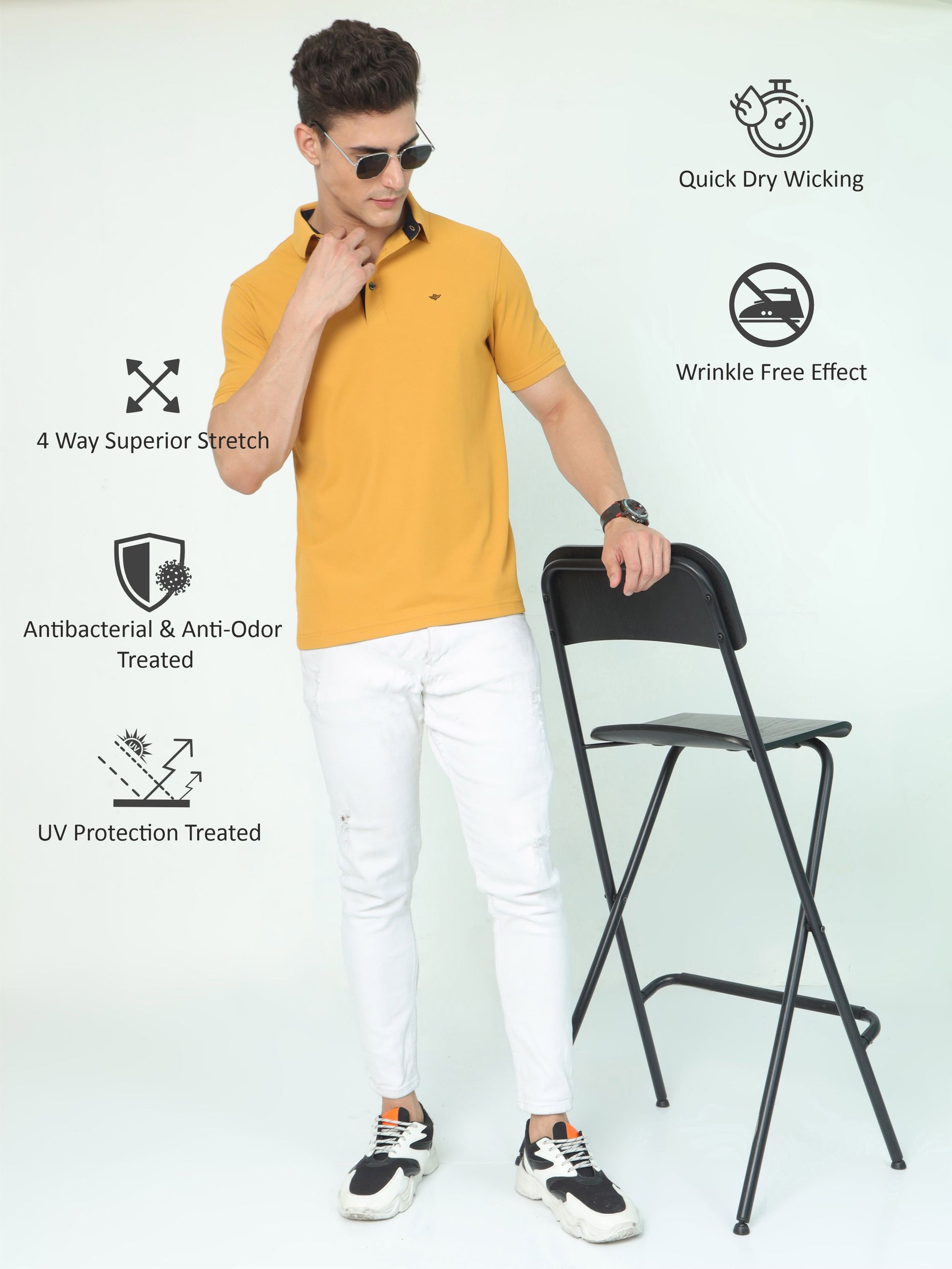 Mustard Premium Polo T Shirt for Men