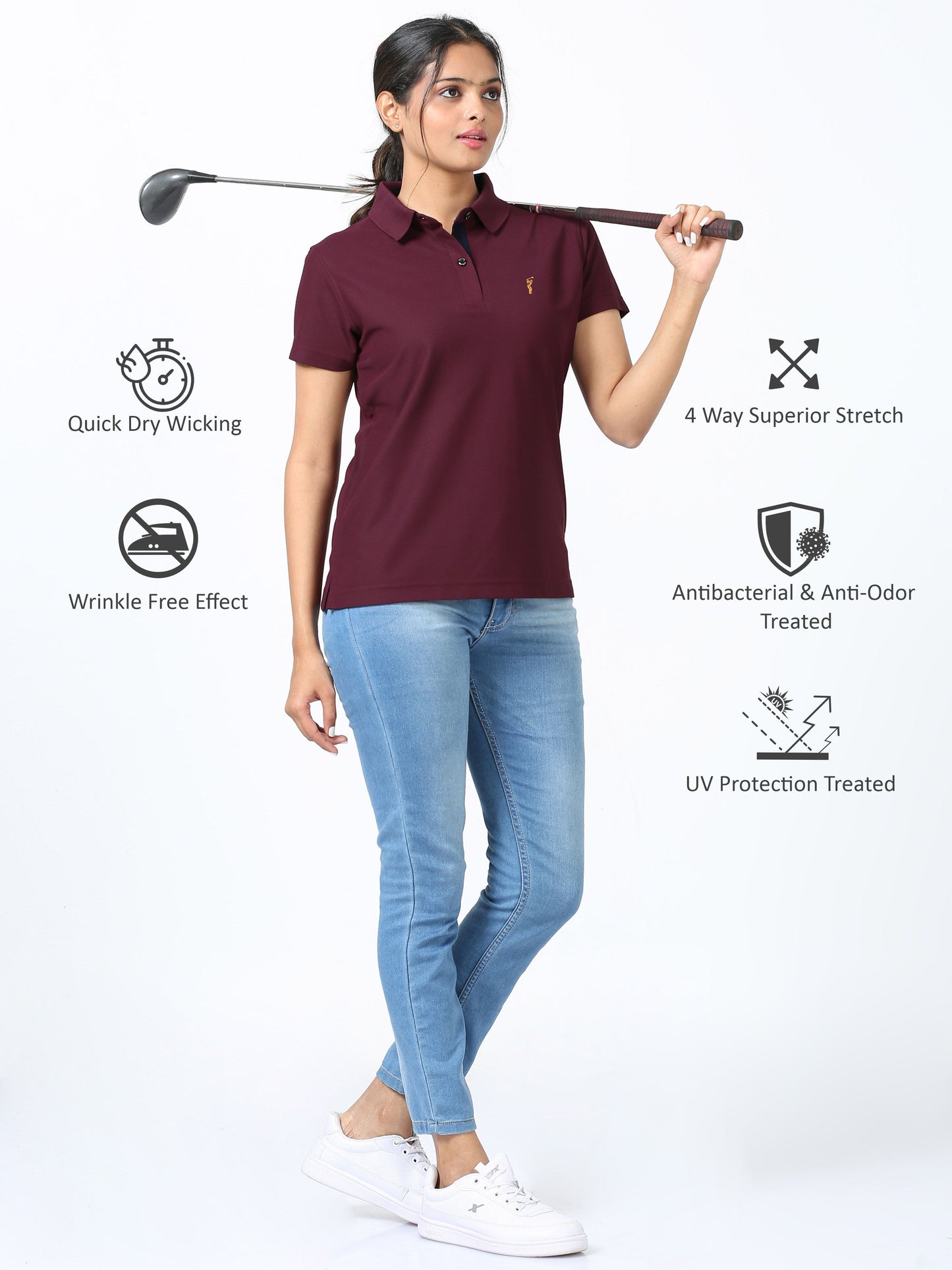Wine Women's Premium Golf Polo T-Shirt