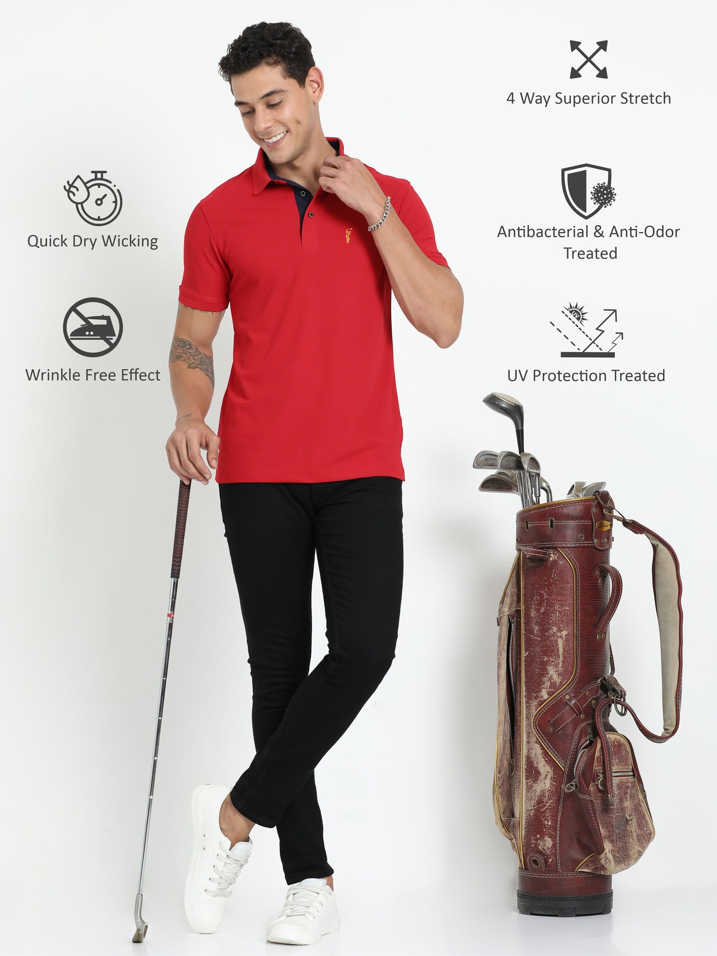 Red Premium Golf Polo T-Shirt