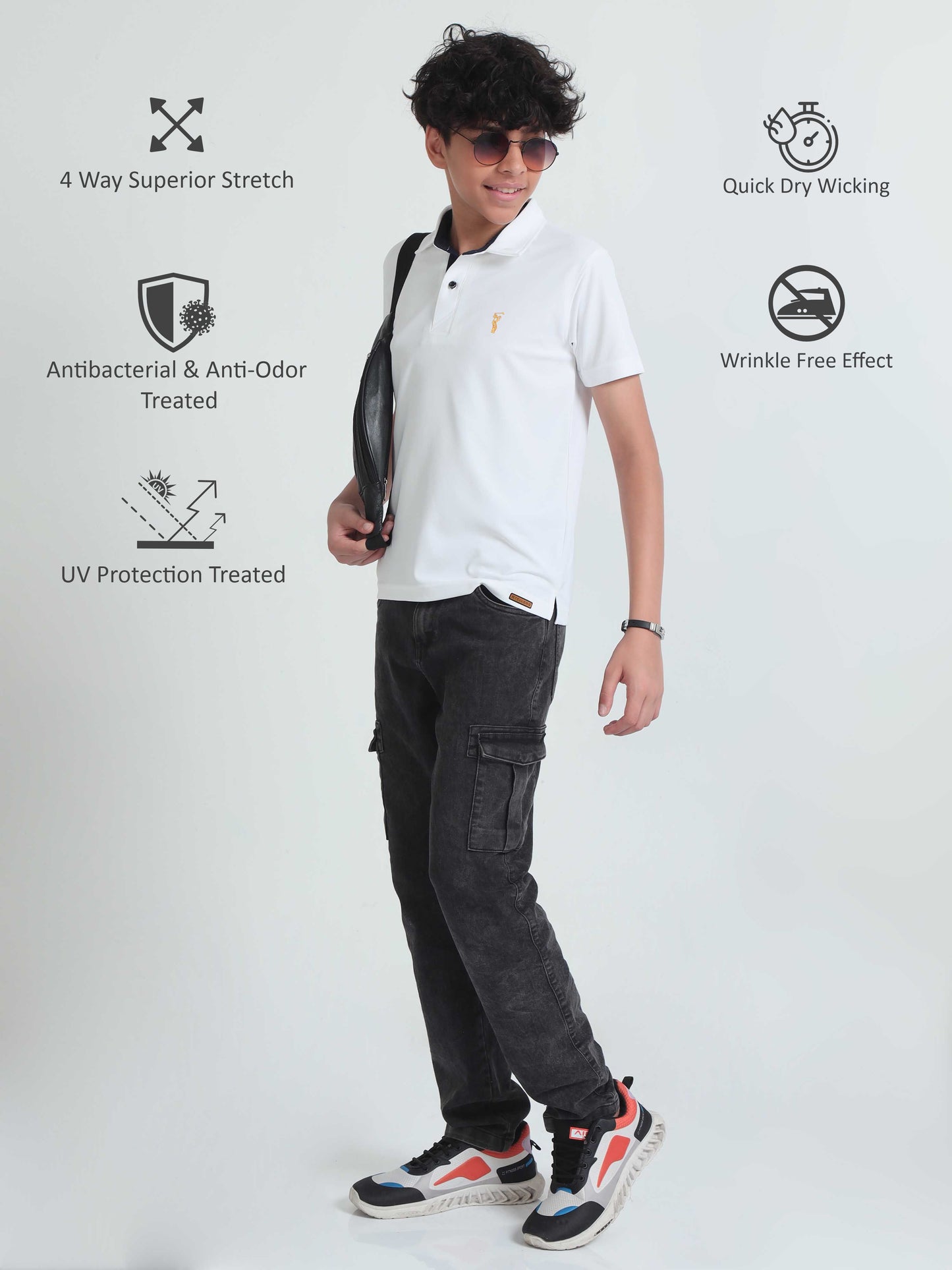 White Premium Golf Polo T-Shirt