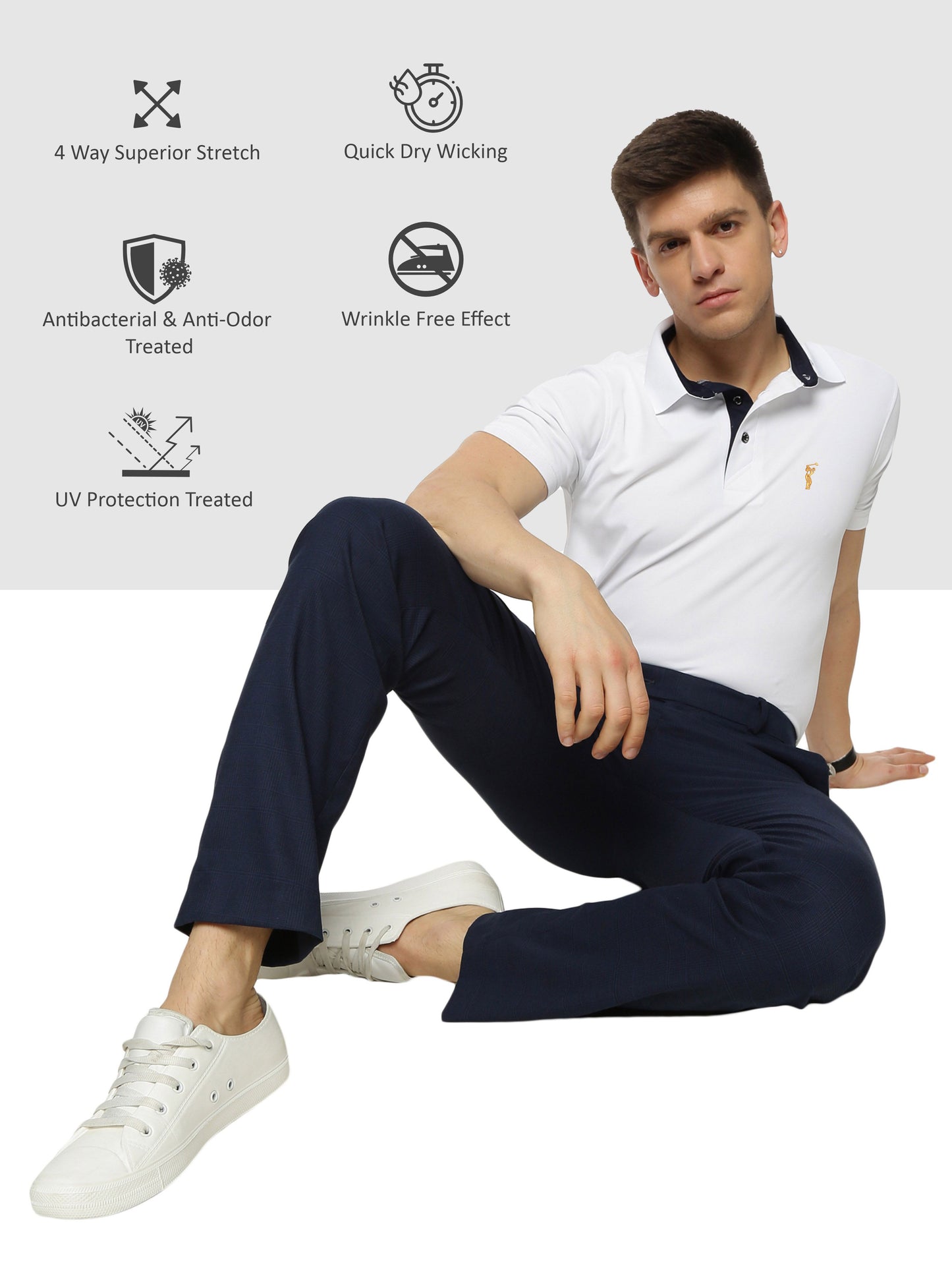 White Premium Golf Polo T-Shirt