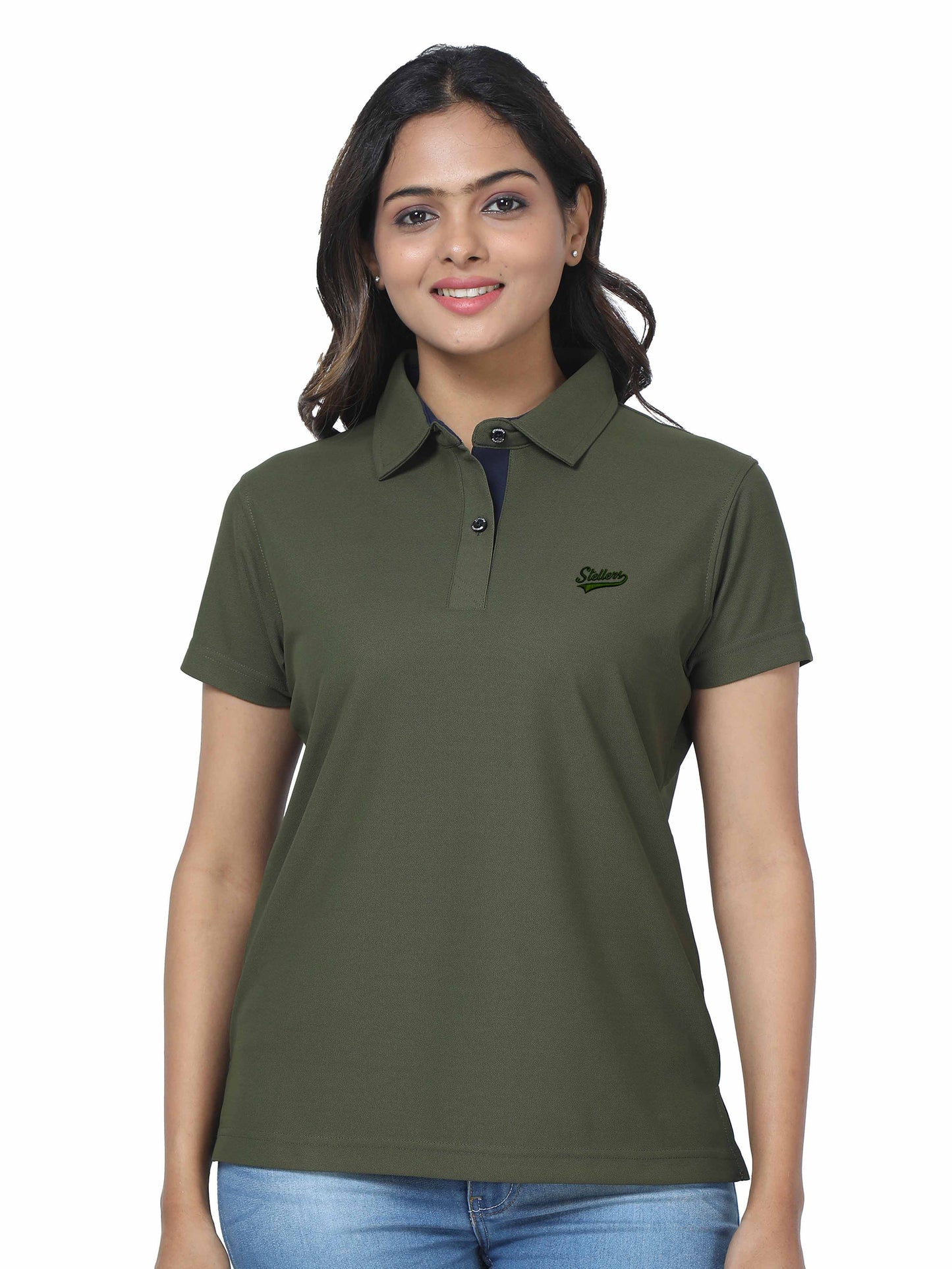 Olive Green Women's Golf polo t shirts for women