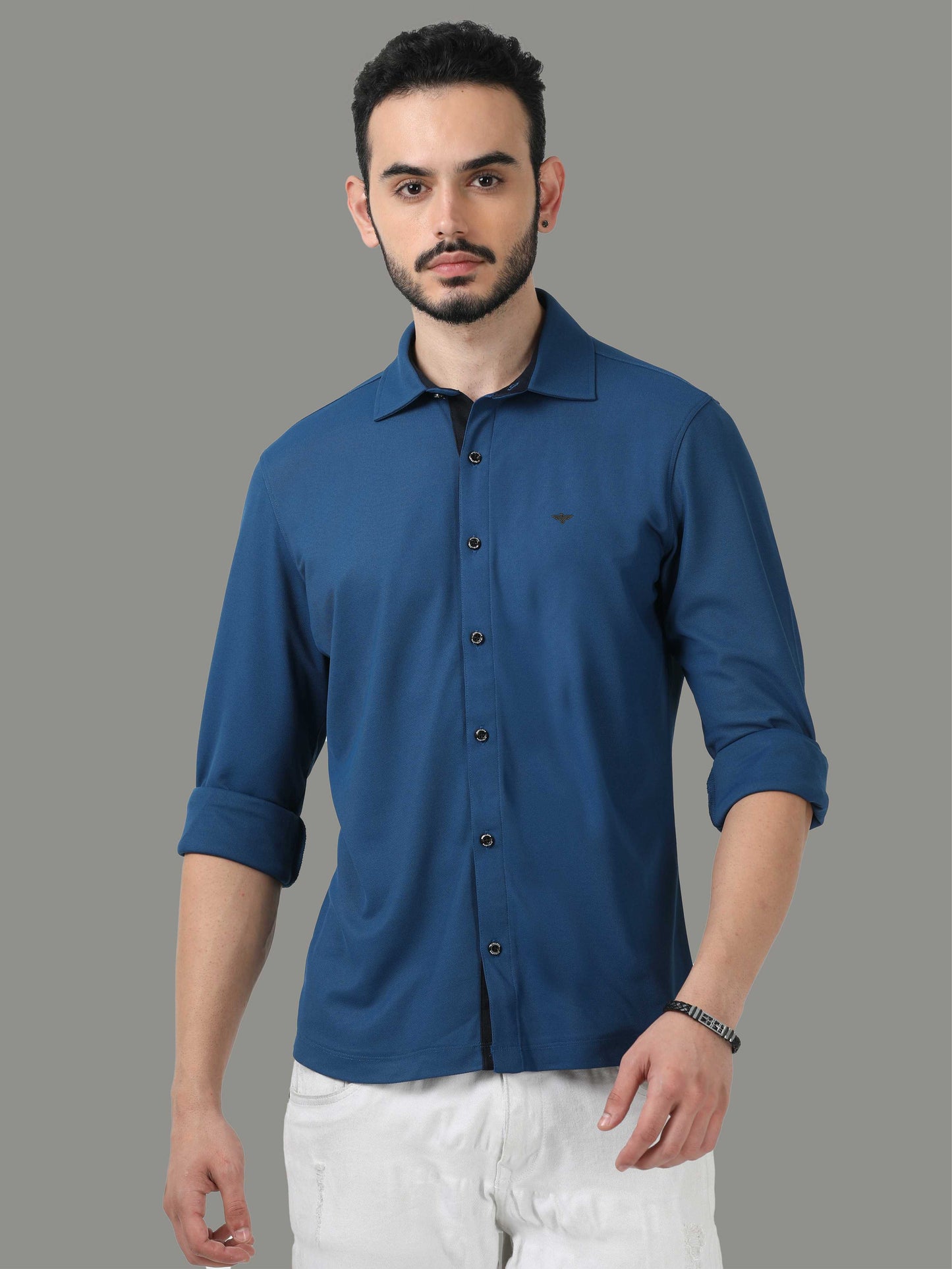 Teal Blue Men's Premium Nano-Dry Shirt
