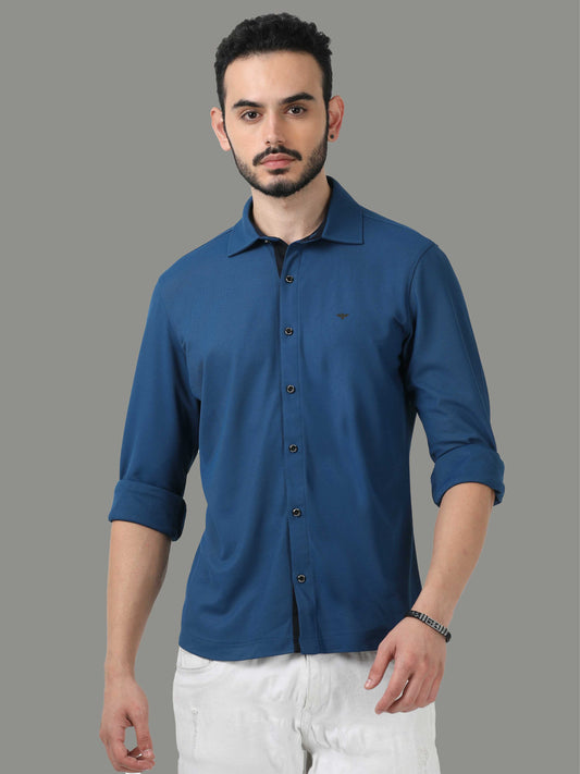 Teal Blue Men's Premium Nano-Dry Shirt