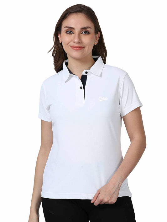 White Golf Polo T Shirts for women