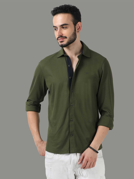 Olive Green Men's Premium Nano-Dry Shirts