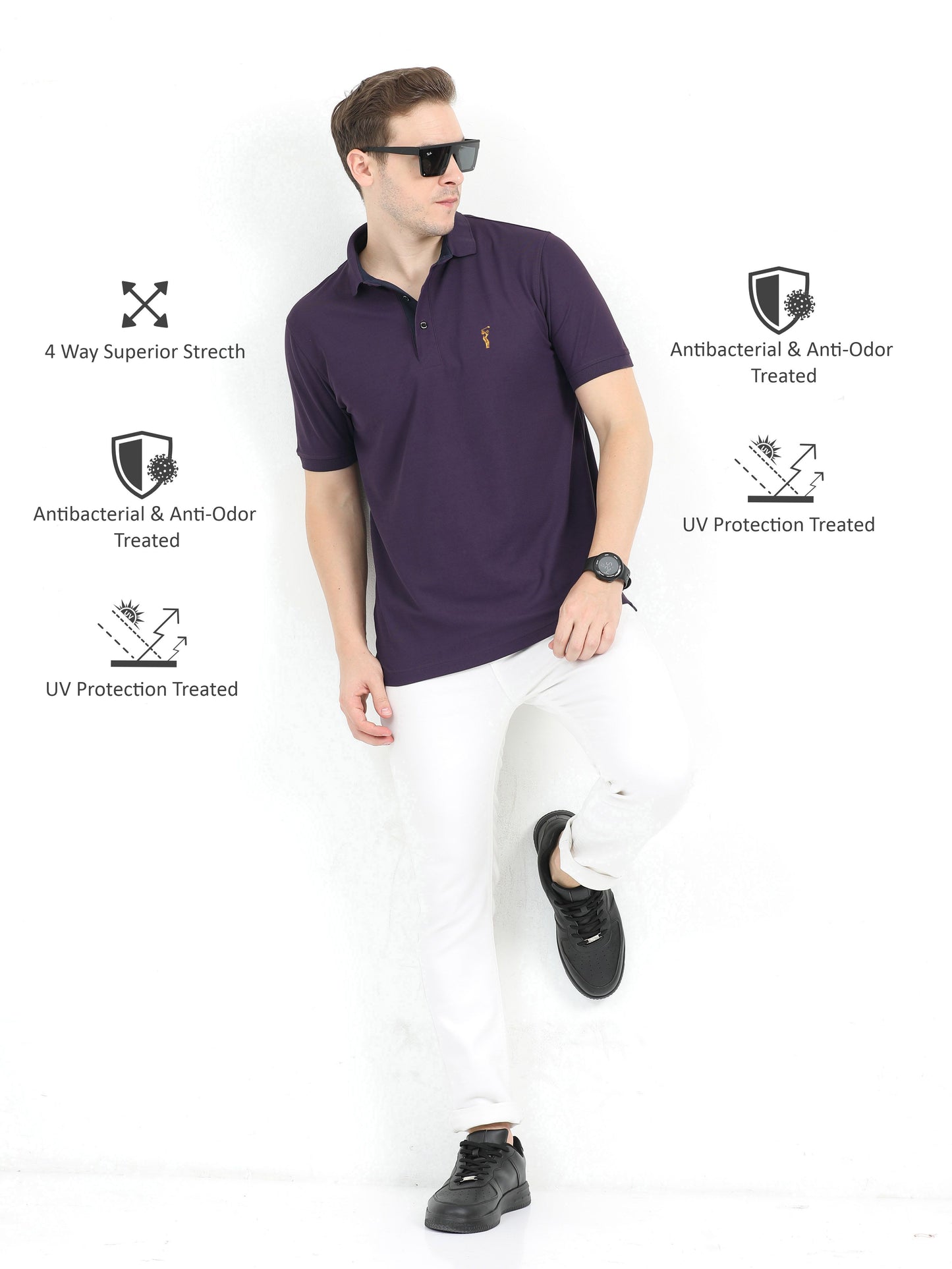 Black Currant Premium Golf Polo T-Shirt