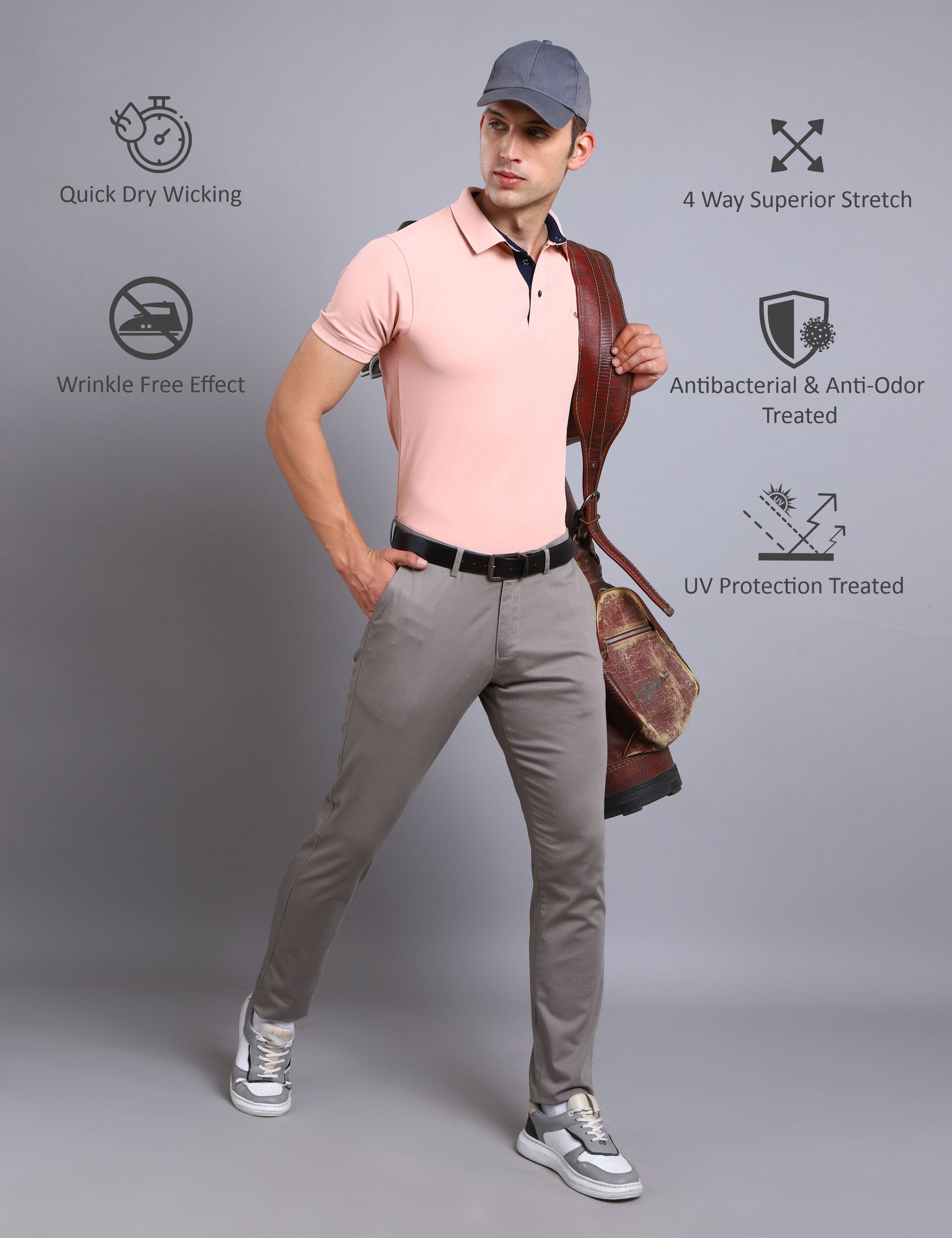 Stellers Rose dust  Premium Polo t shirt for Men 