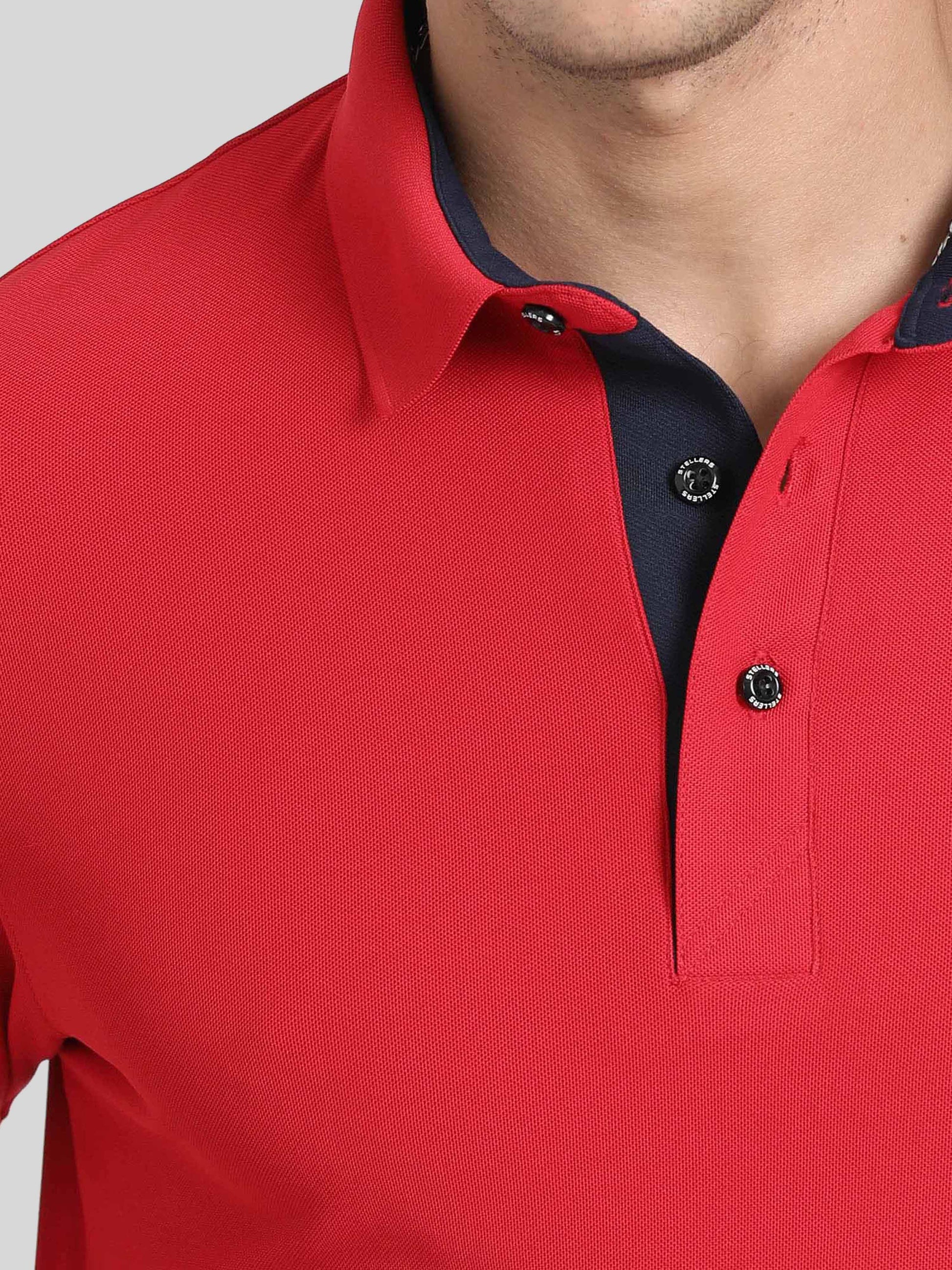 Red Premium Polo T Shirt for Men Online