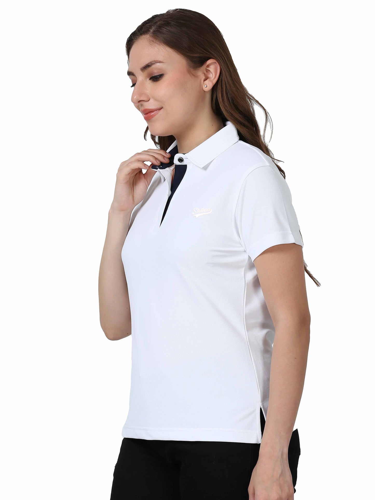 White Golf Polo T Shirts for women