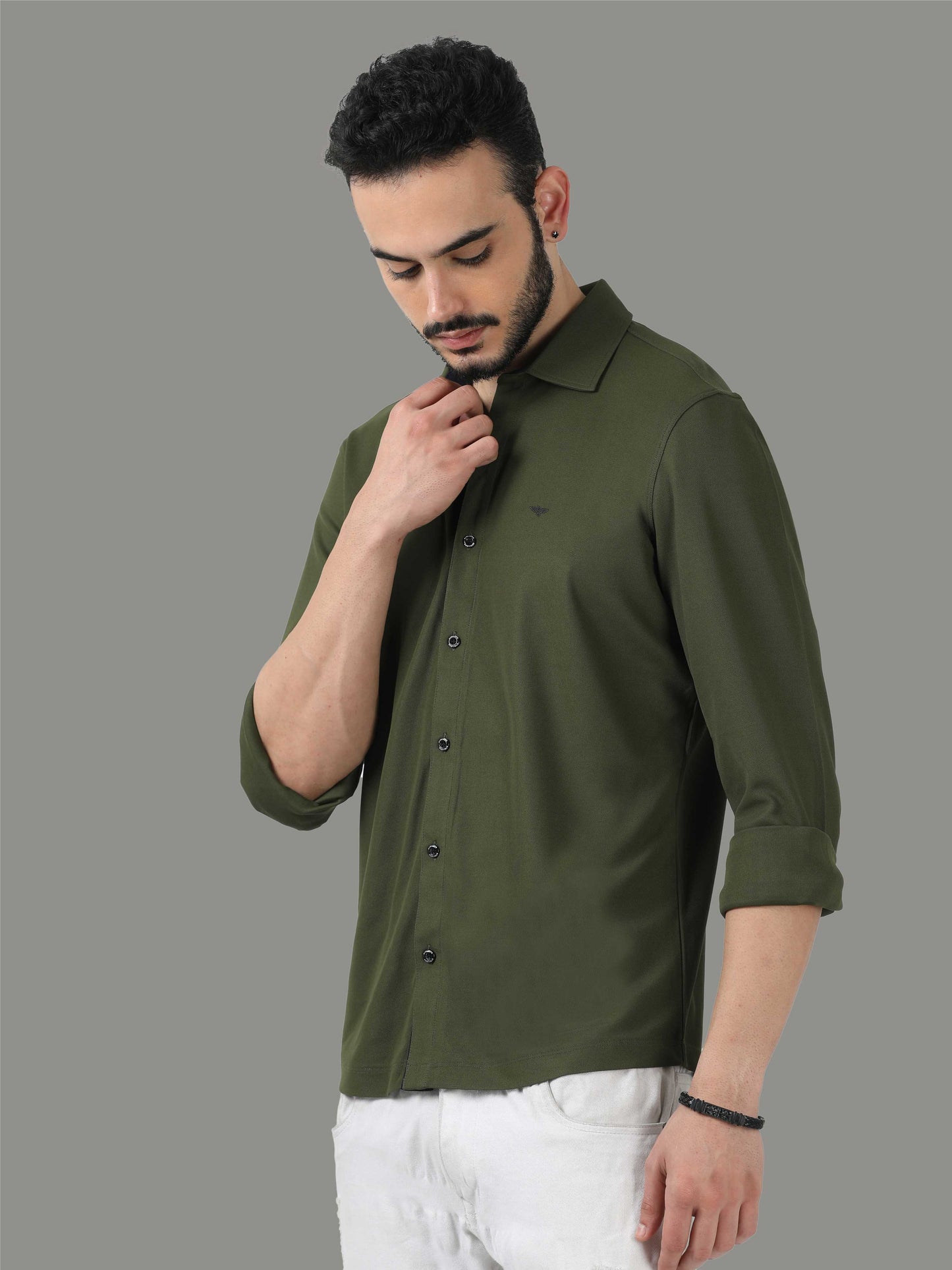 Olive Green Men's Premium Nano-Dry Shirts