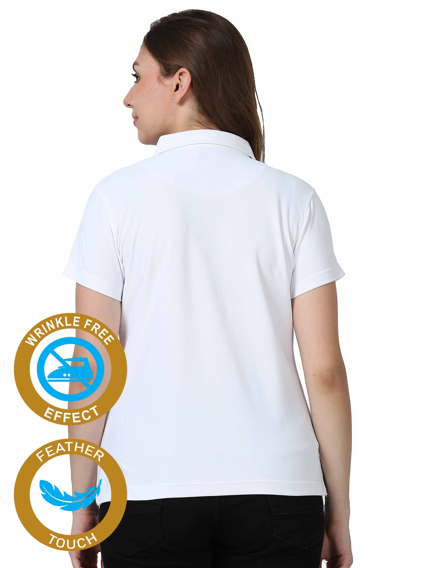 White Golf Polo T Shirts for women