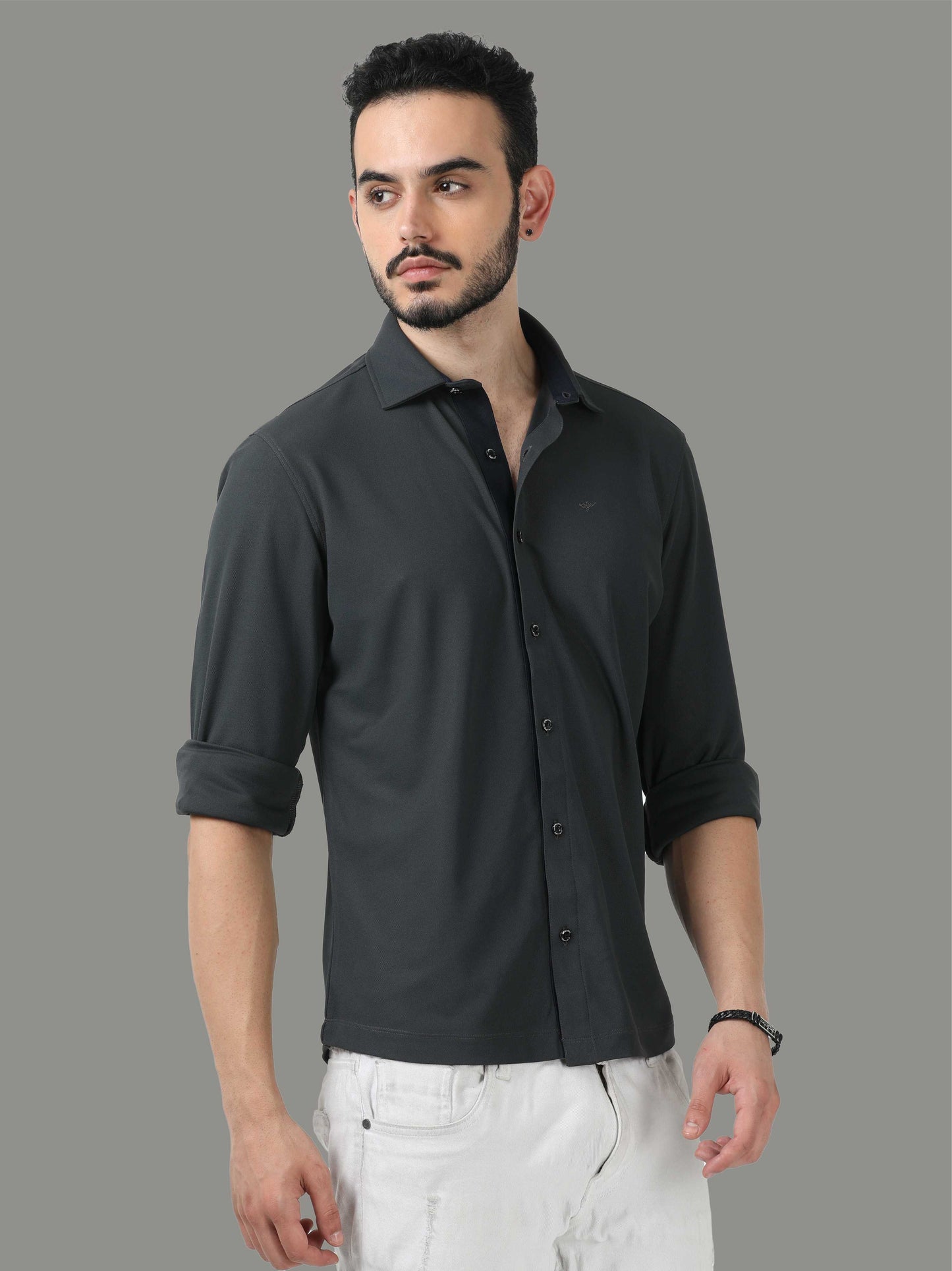 Dark Grey Men's Premium Nano-Dry Shirt
