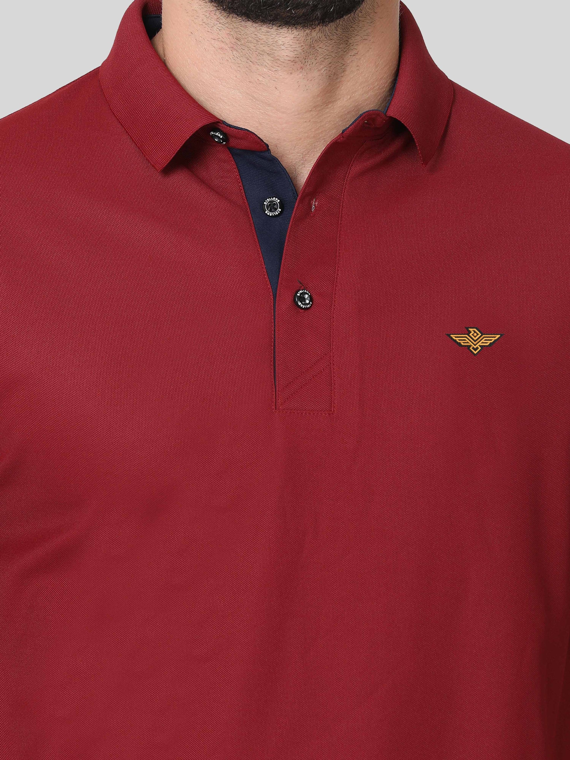 Maroon Premium Polo T Shirt for Men