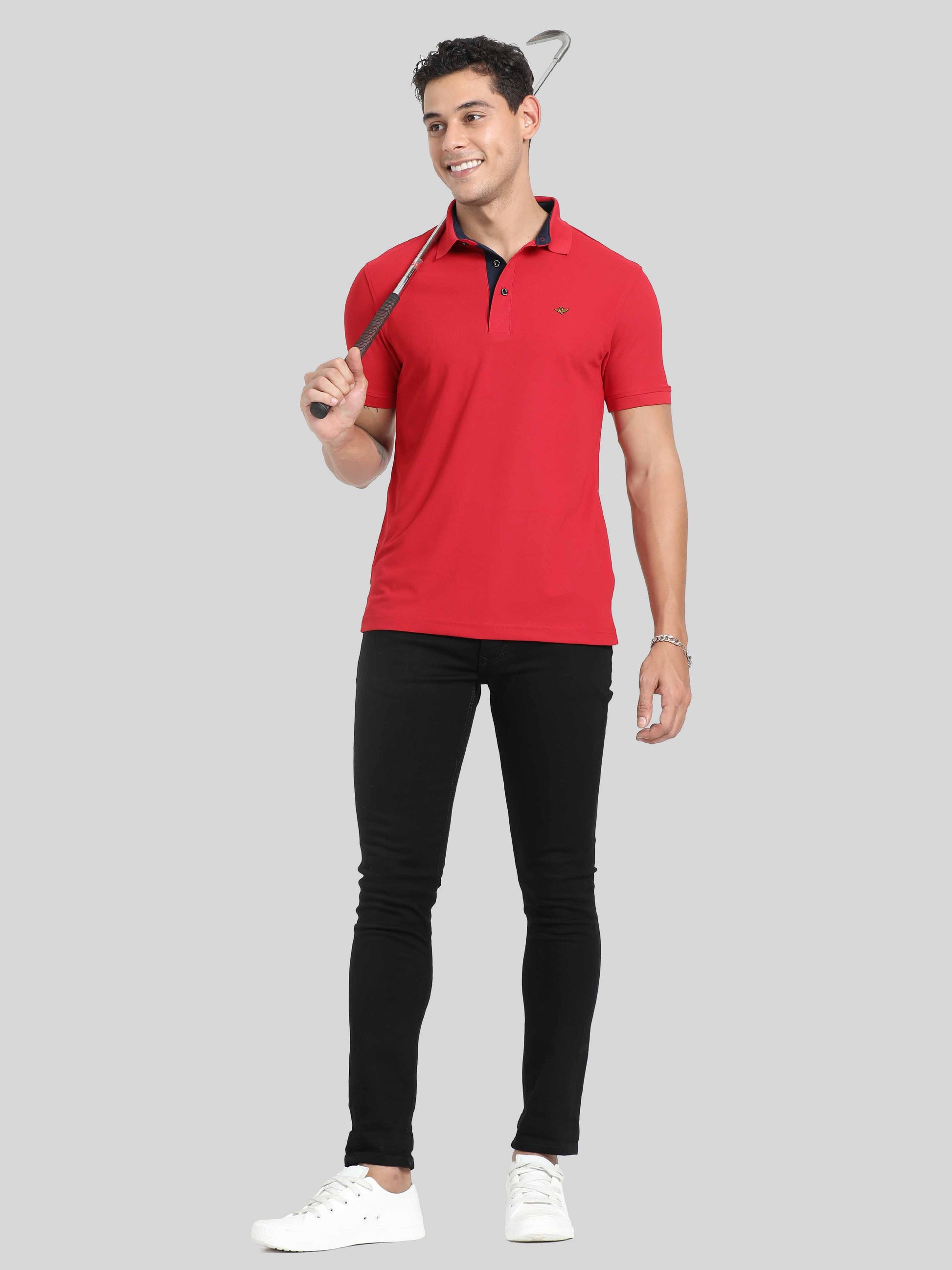 Red Premium Polo T Shirt for Men Online