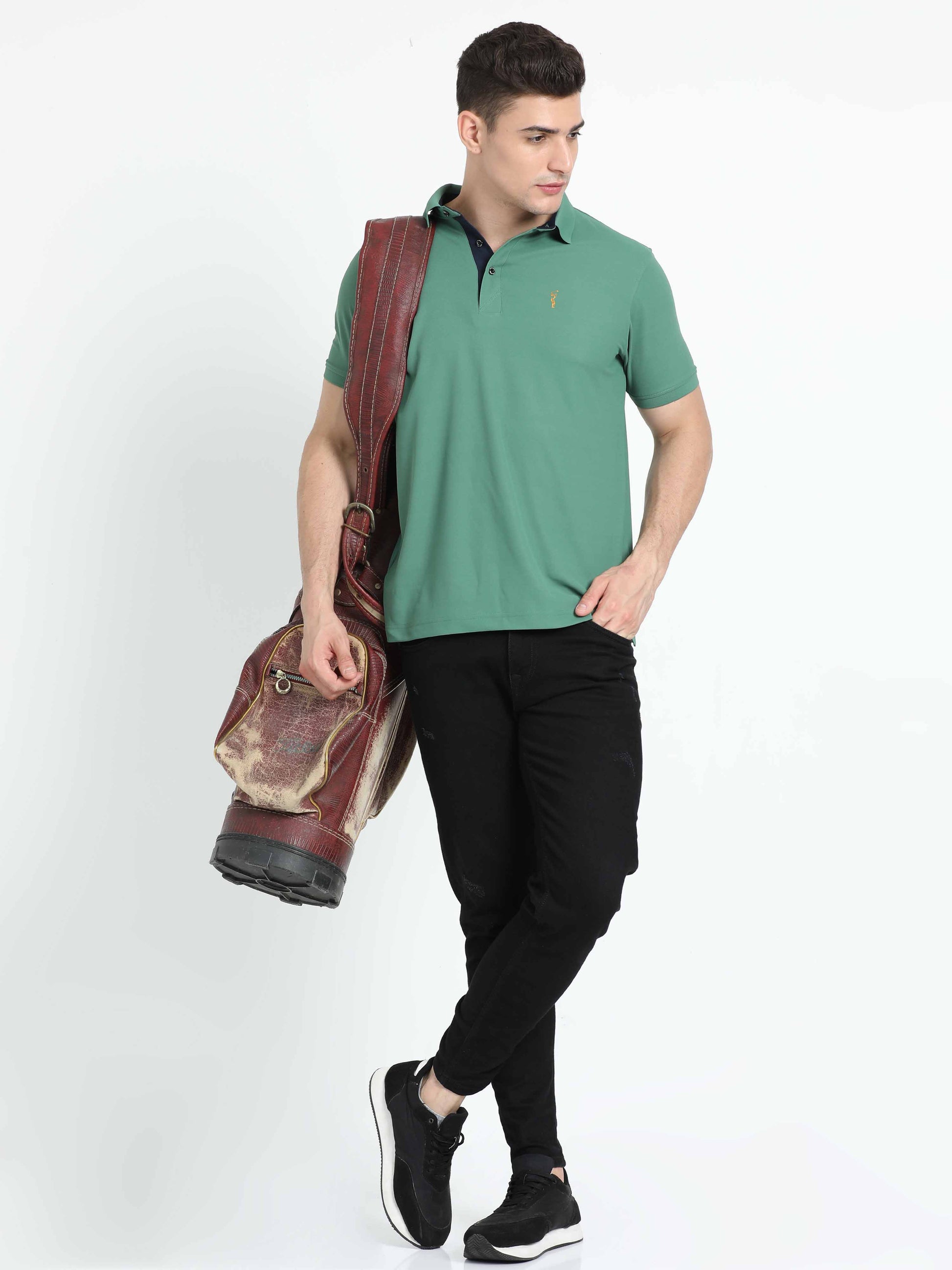 Apple Green Polo T Shirt for Men