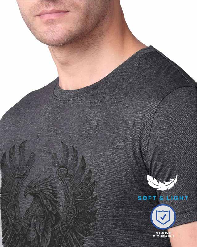 Buy Black Men's Cotton Round Neck T Shirt