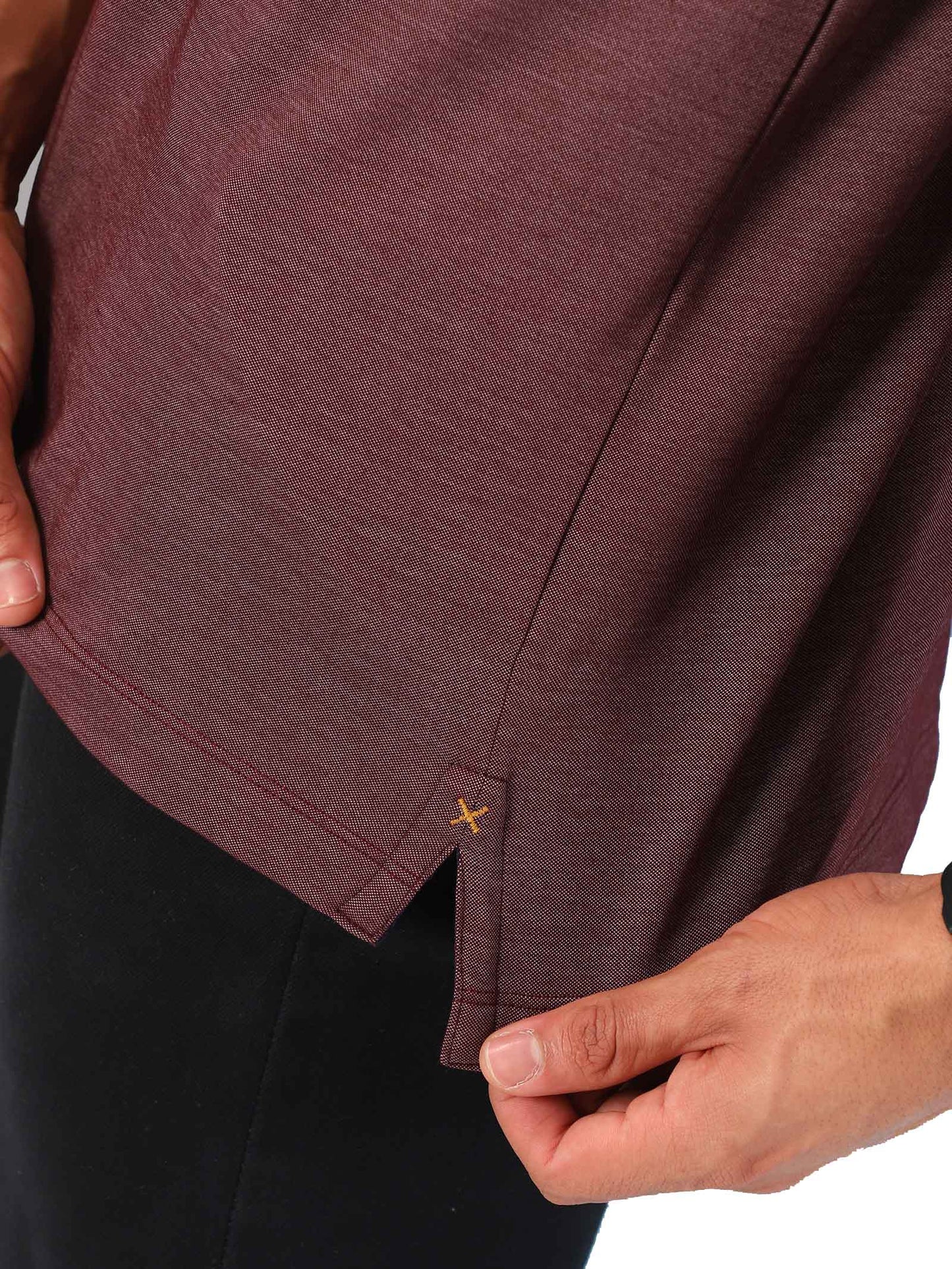 Maroon Men's Blended Cotton Polo T Shirts
