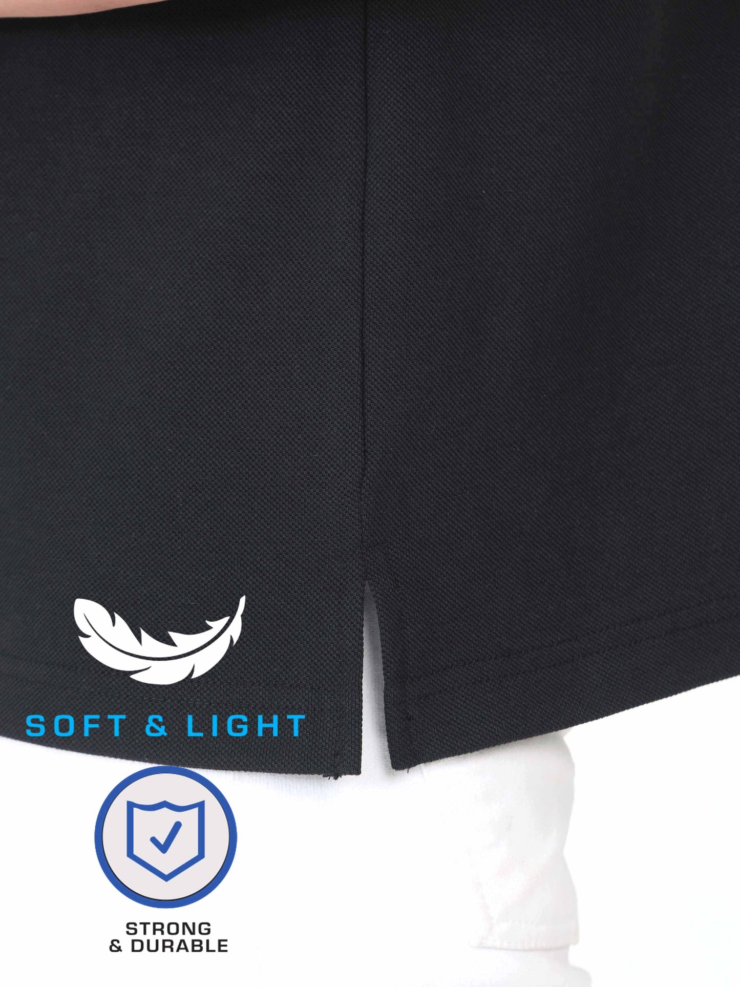 Black Men's Dual Color Polo T-Shirt